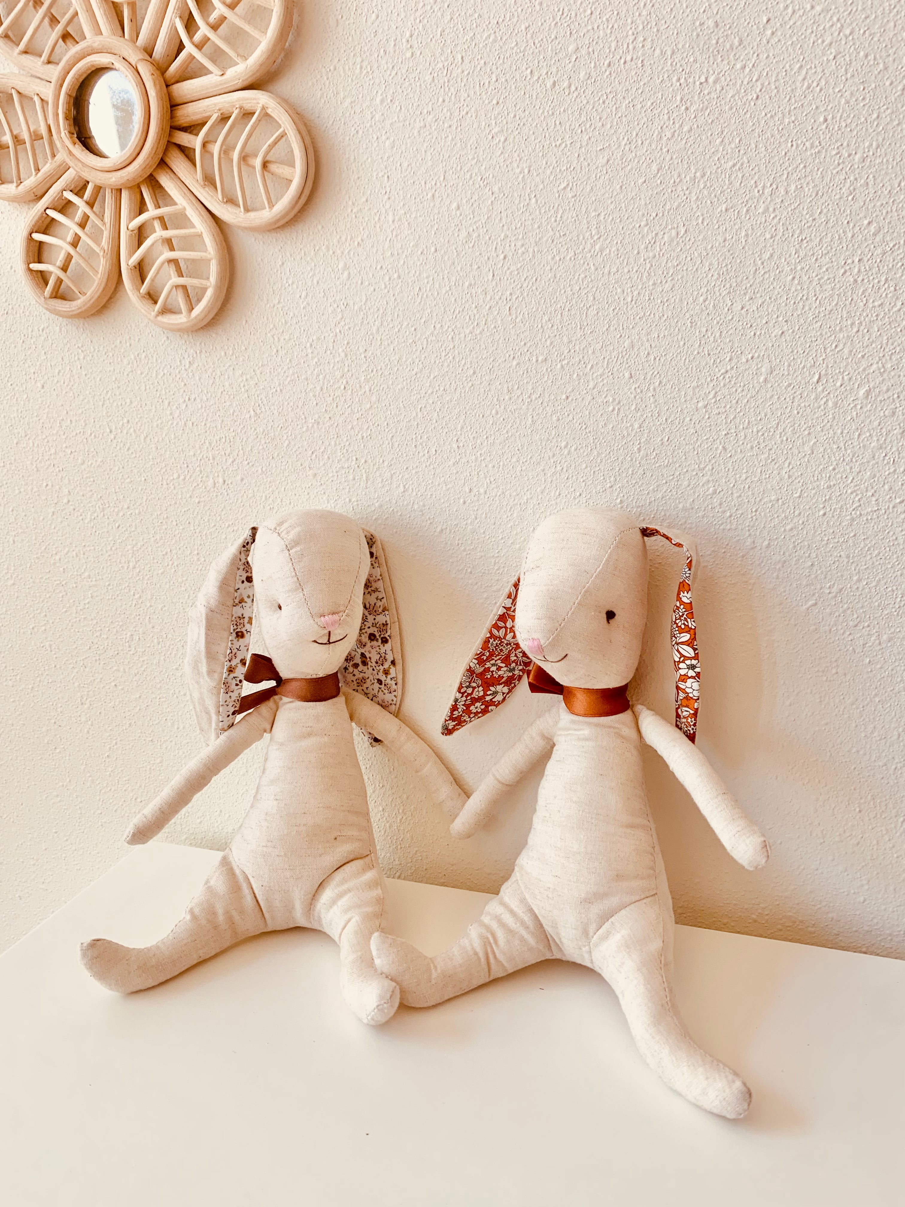 Organic Cotton Linen Bunny Rabbit Stuffies Little Wonder & Co.