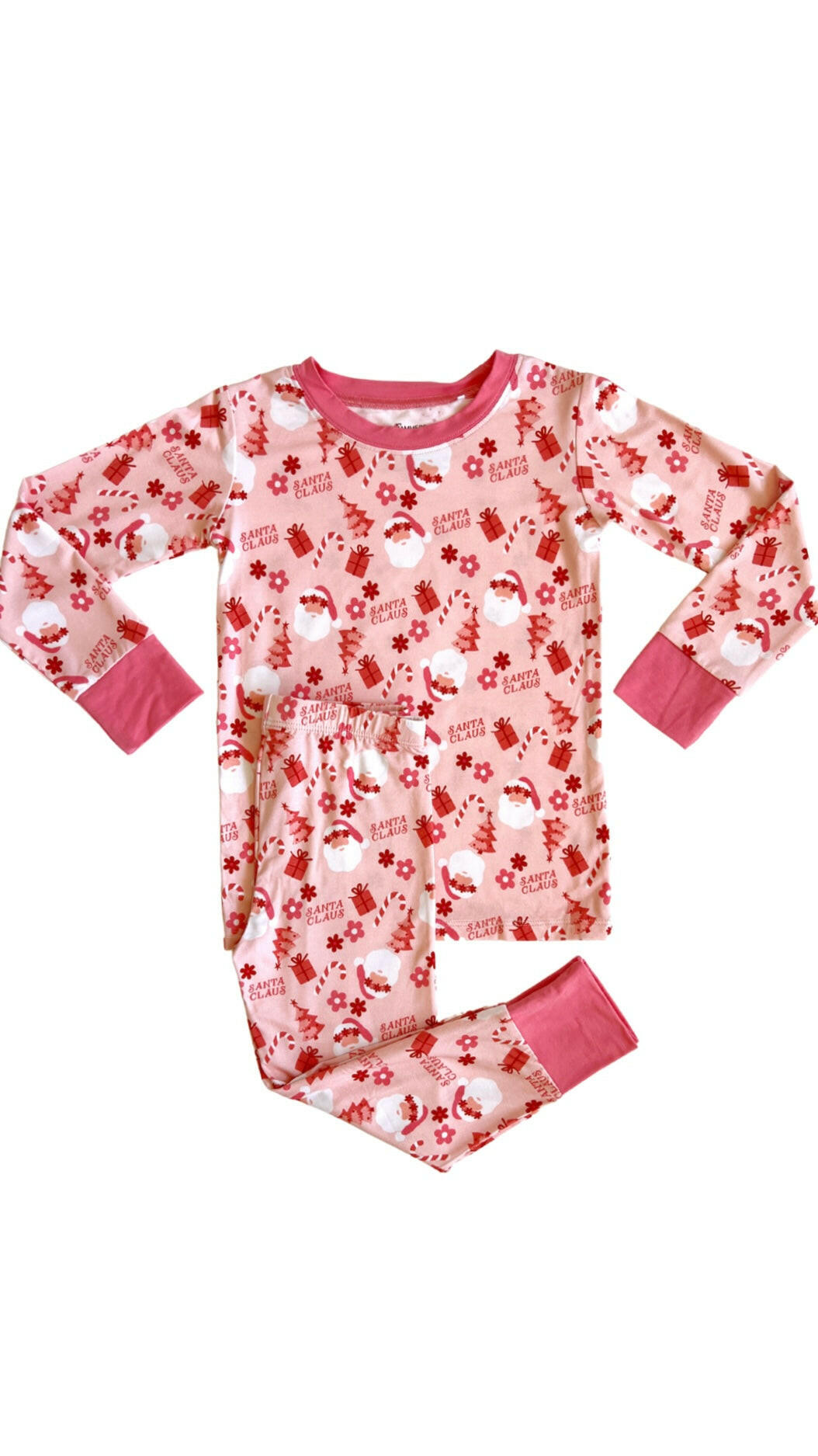 Pink Santa Two Piece Set Baby & Toddler Sleepwear In my Jammers