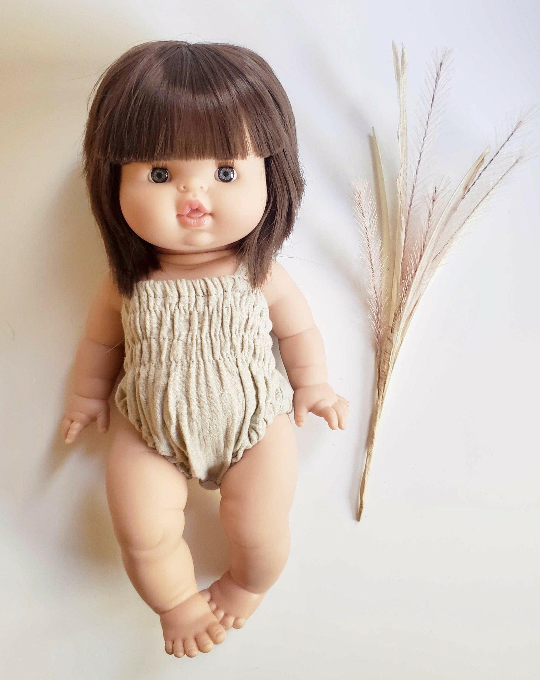 Doll Romper Clothing in Pistachio Doll Clothing Minikane