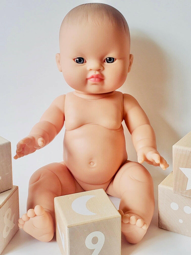 MiniKane Asian Baby Girl Doll with Blue Eyes Dolls Minikane