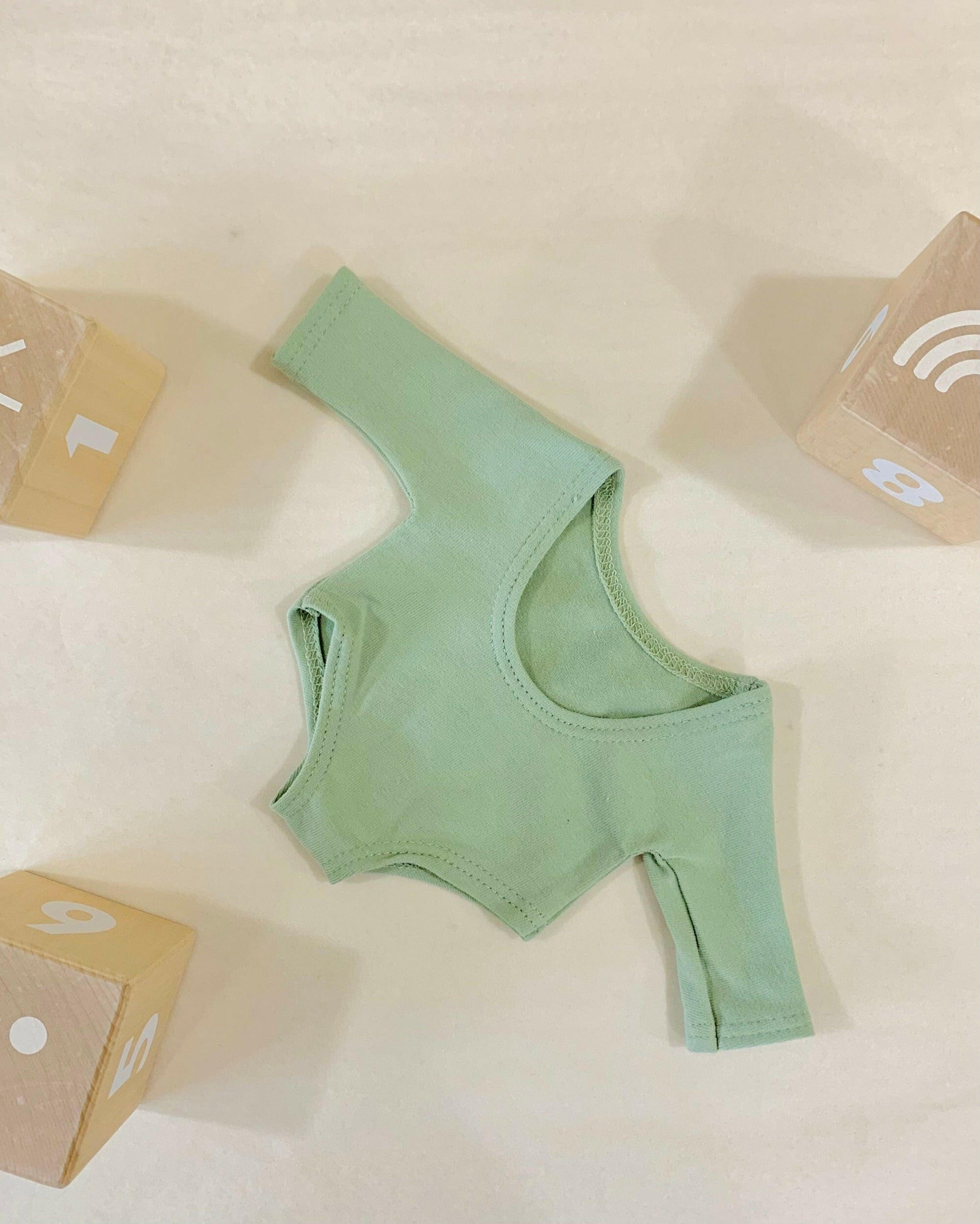 Long-Sleeve Bodysuits Doll Clothing Little Wonder & Co. Sage