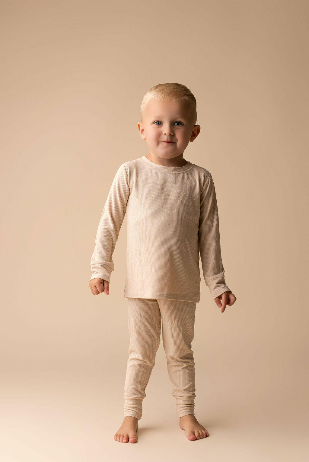 Tan Ribbed Two Piece Set Baby & Toddler In my Jammers