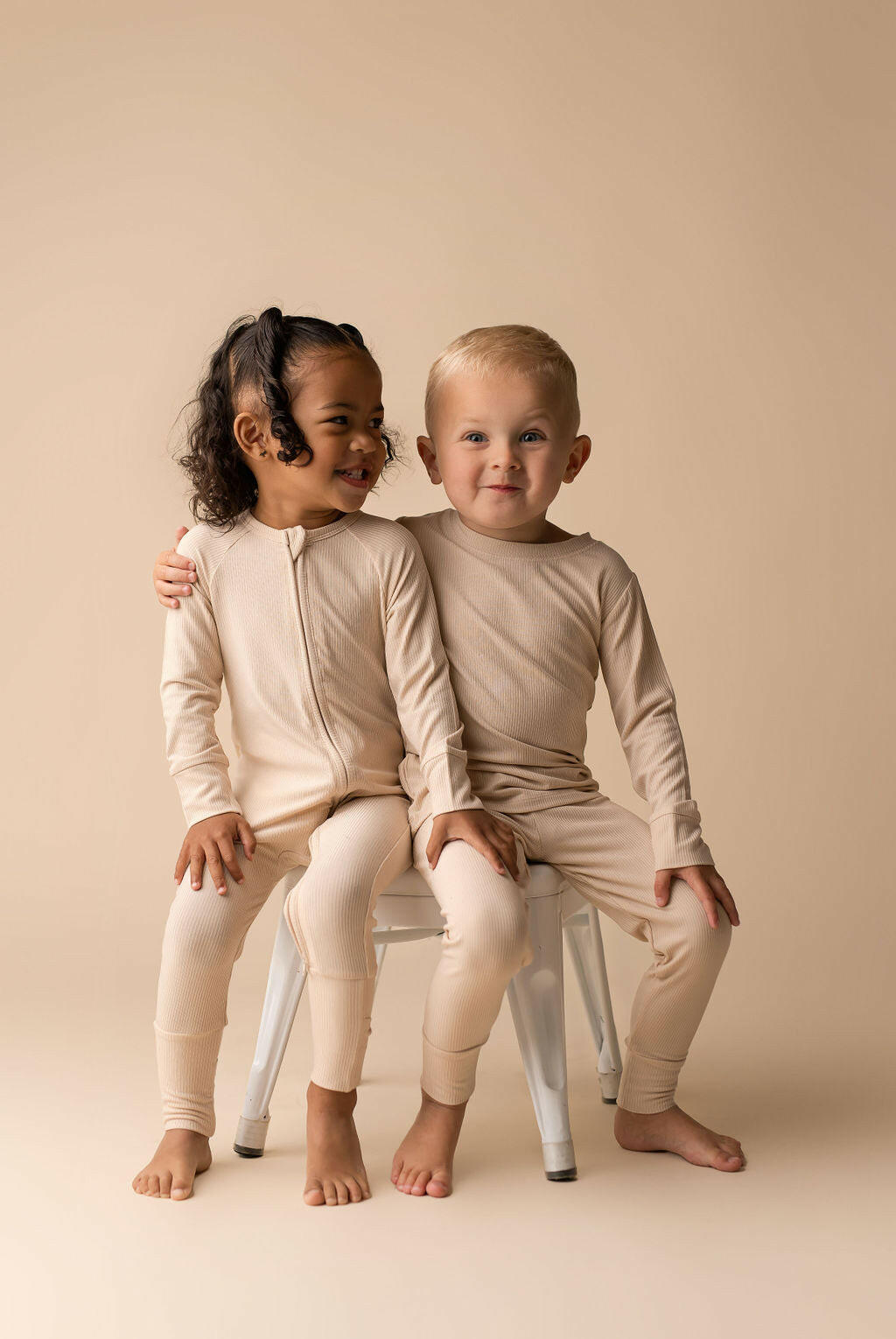 Tan Ribbed Two Piece Set Baby & Toddler In my Jammers