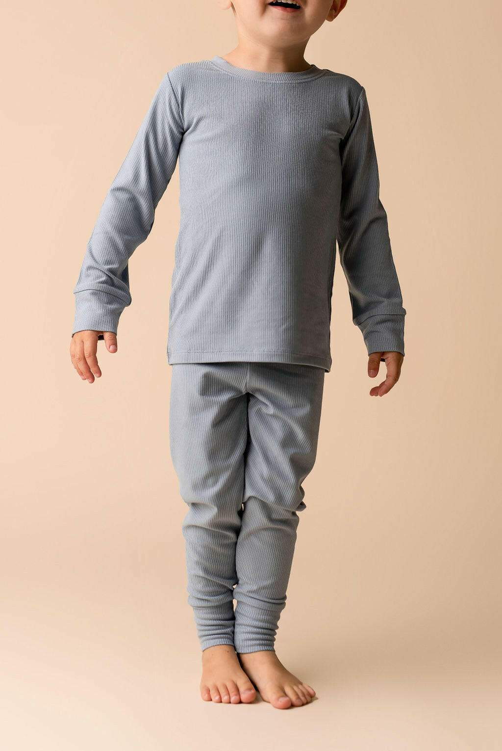 Dusty Blue Ribbed Two Piece Set Baby & Toddler In my Jammers