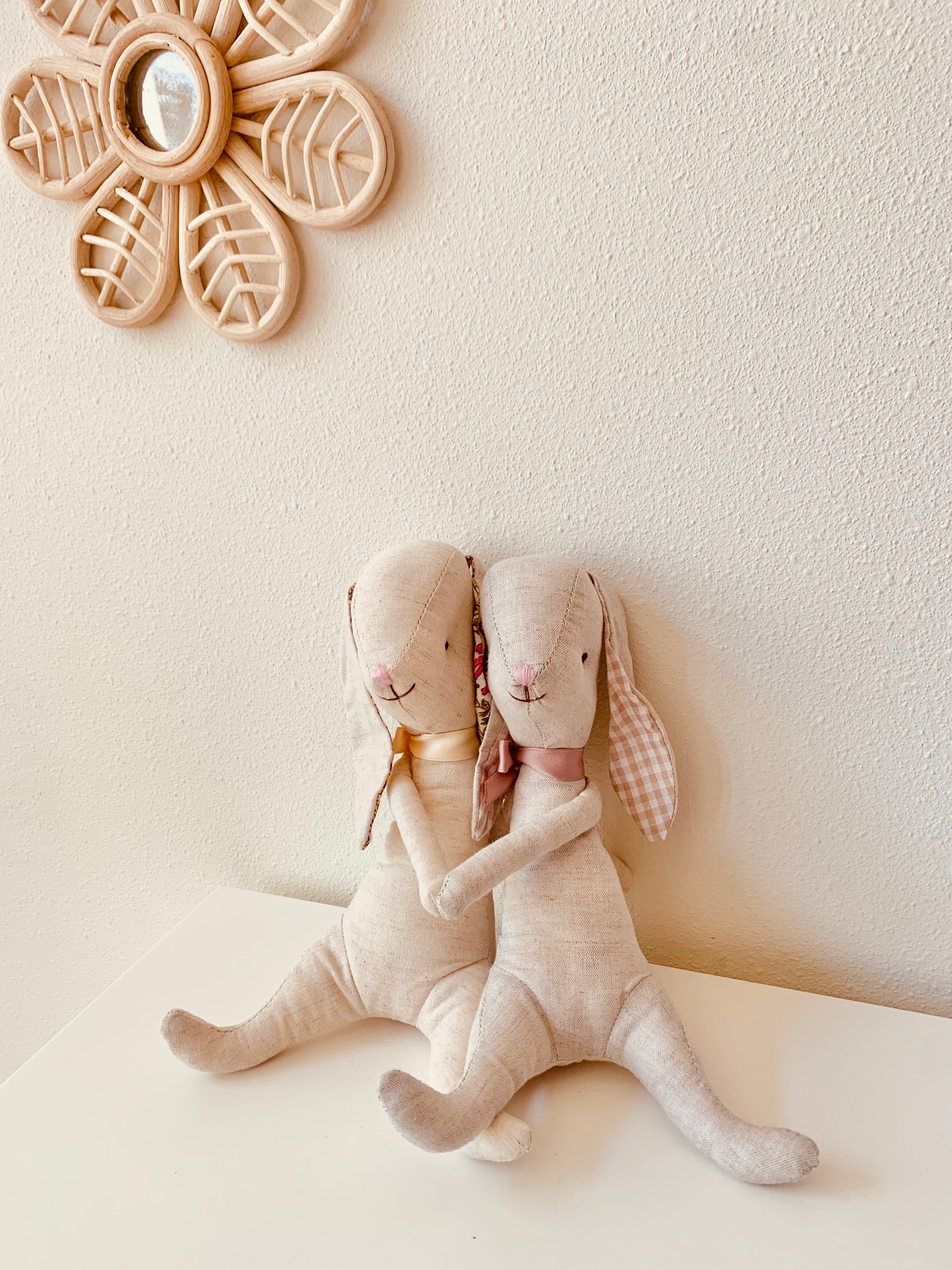 Organic Cotton Linen Bunny Rabbit Stuffies Little Wonder & Co.