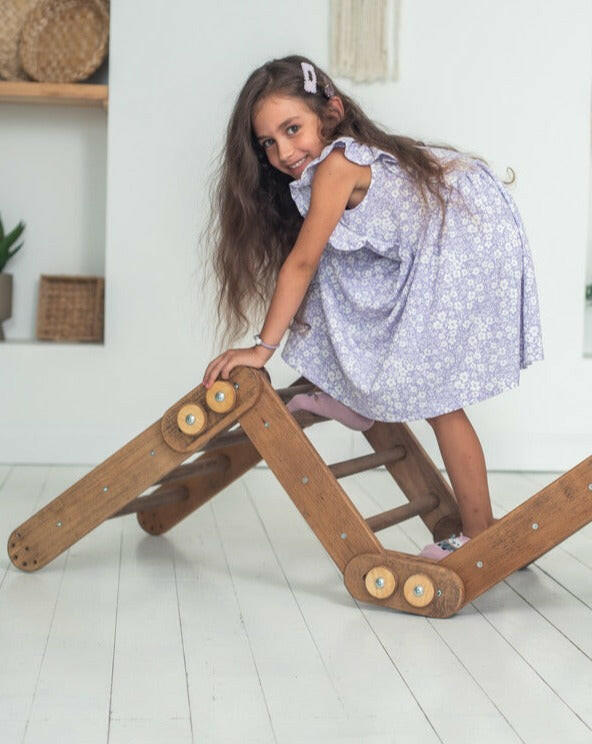 Snake Ladder – Montessori Climber for Kids 1-7 y.o. – Chocolate Single Ladders Goodevas