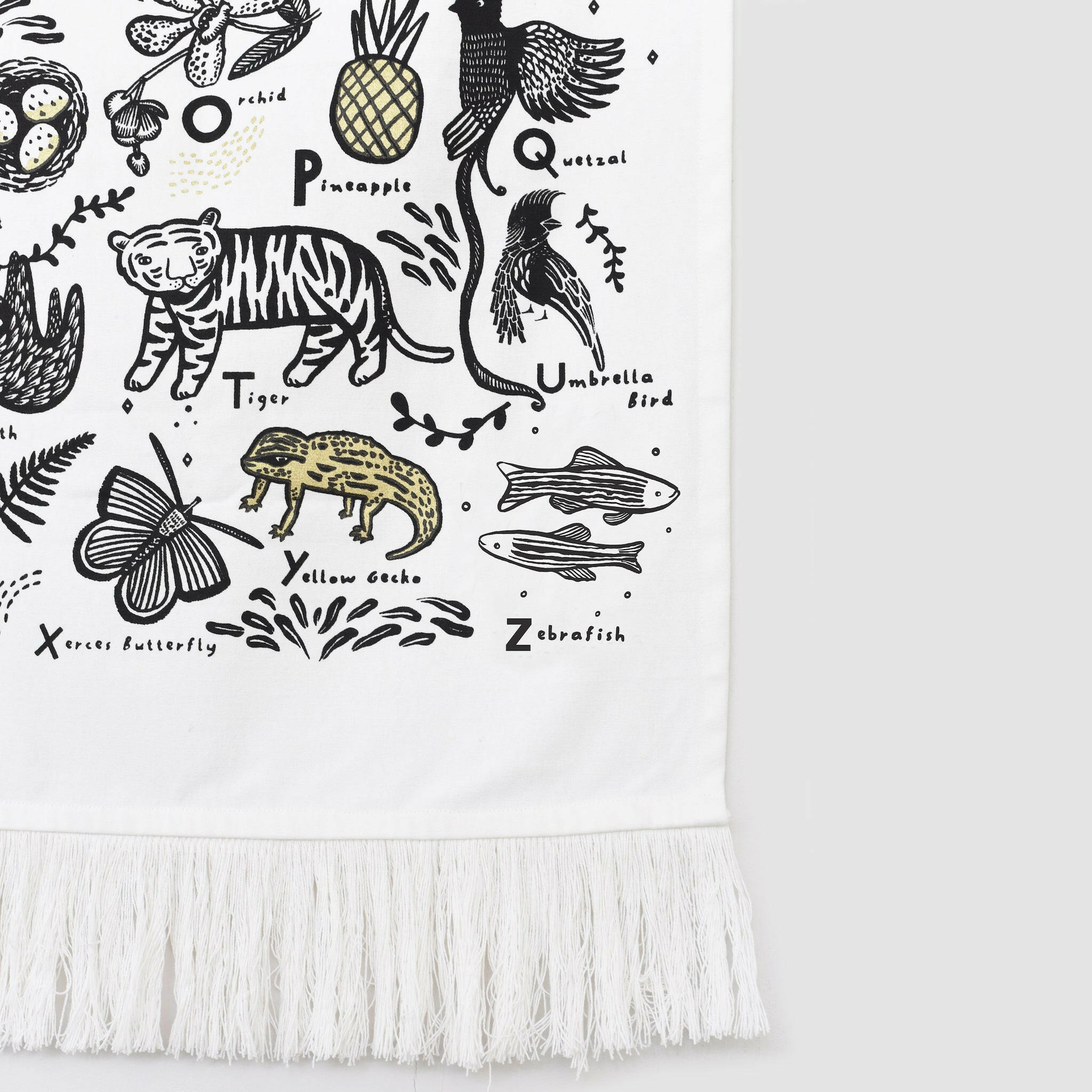 Jungle Alphabet Printed Tapestry Decor Wee Gallery