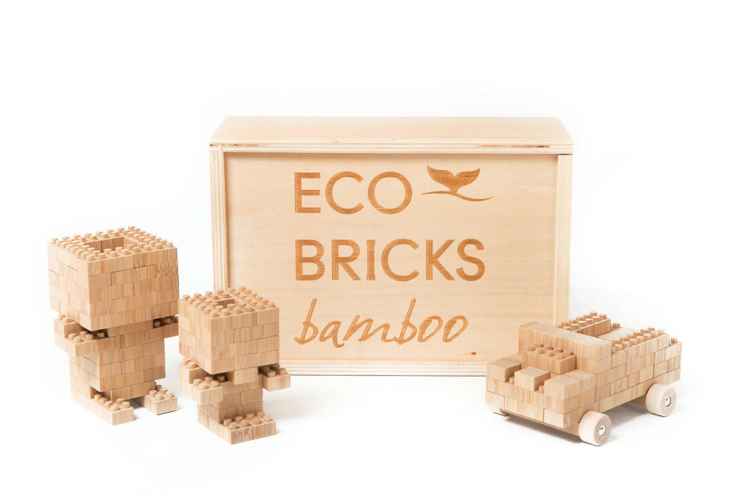 Eco-bricks Bamboo - 145 Piece Blocks Once