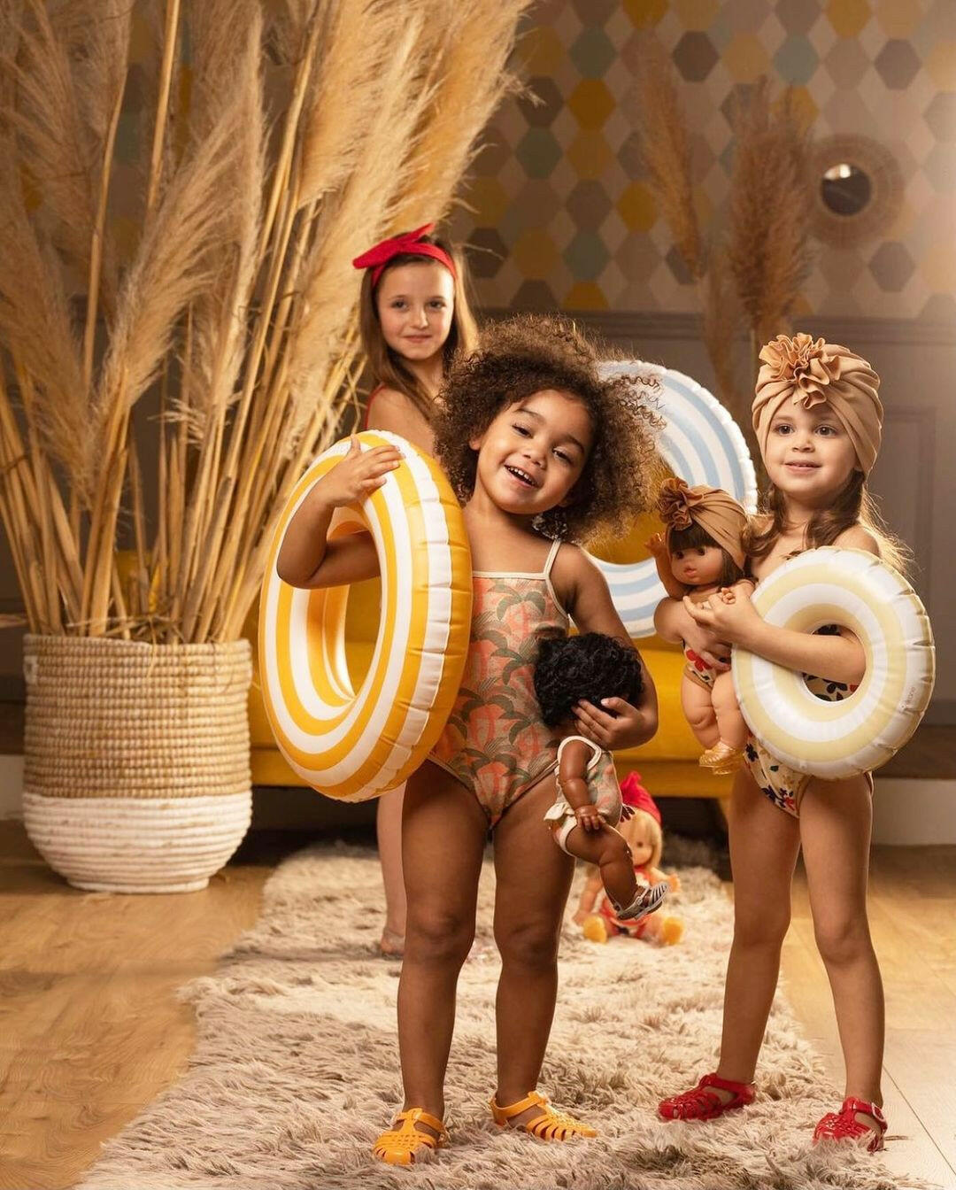 Minikane Doll & Me Outfits - Maya Cotton Jumpsuit Palm Trees Doll Clothing Minikane