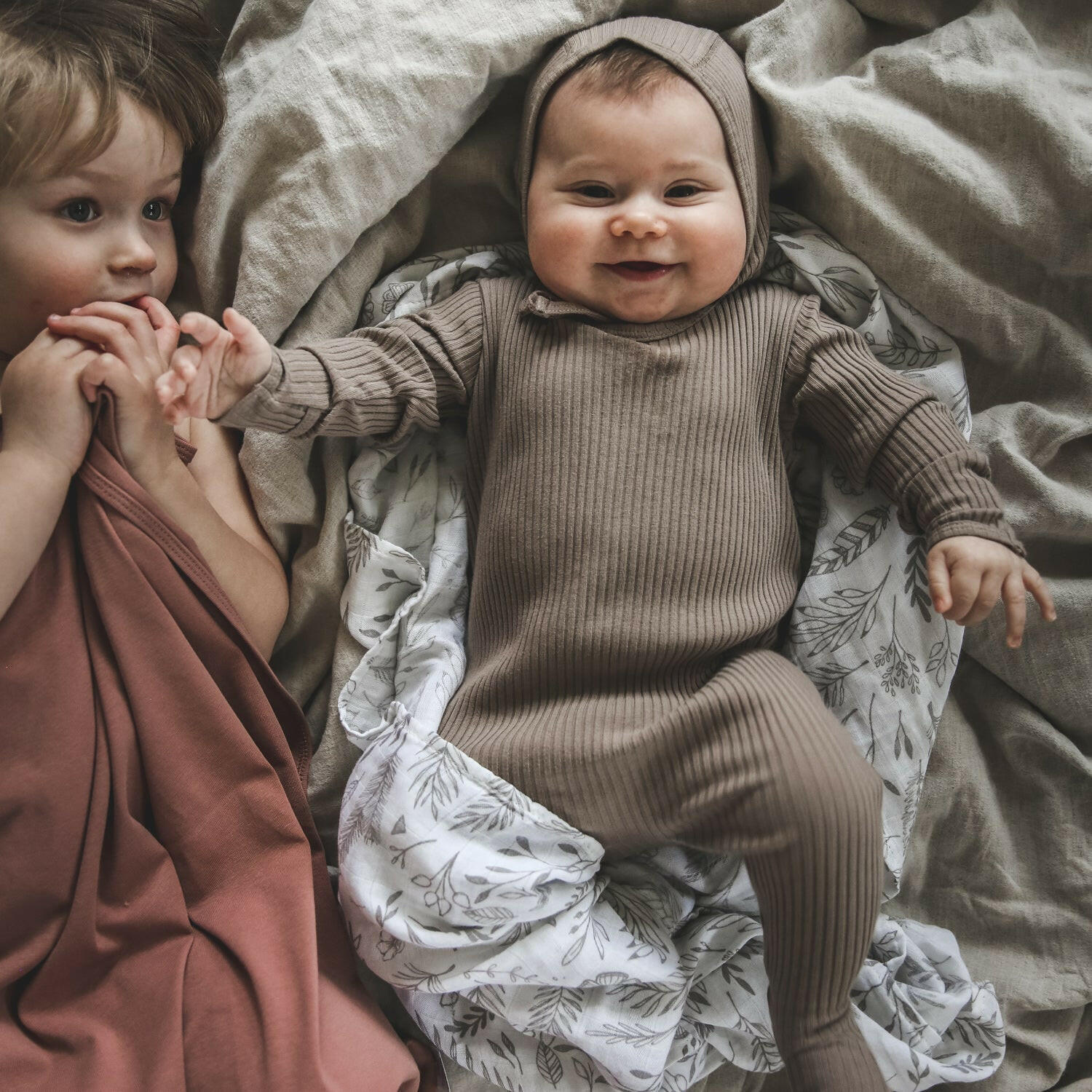 The Bamboo/Cotton Muslin Swaddle Blanket Blanket Lovely Littles