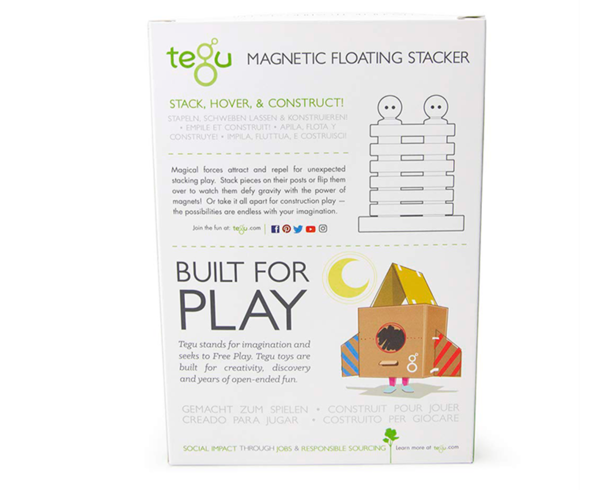 Tegu Magnetic Floating Stacker Kids Toys Tegu