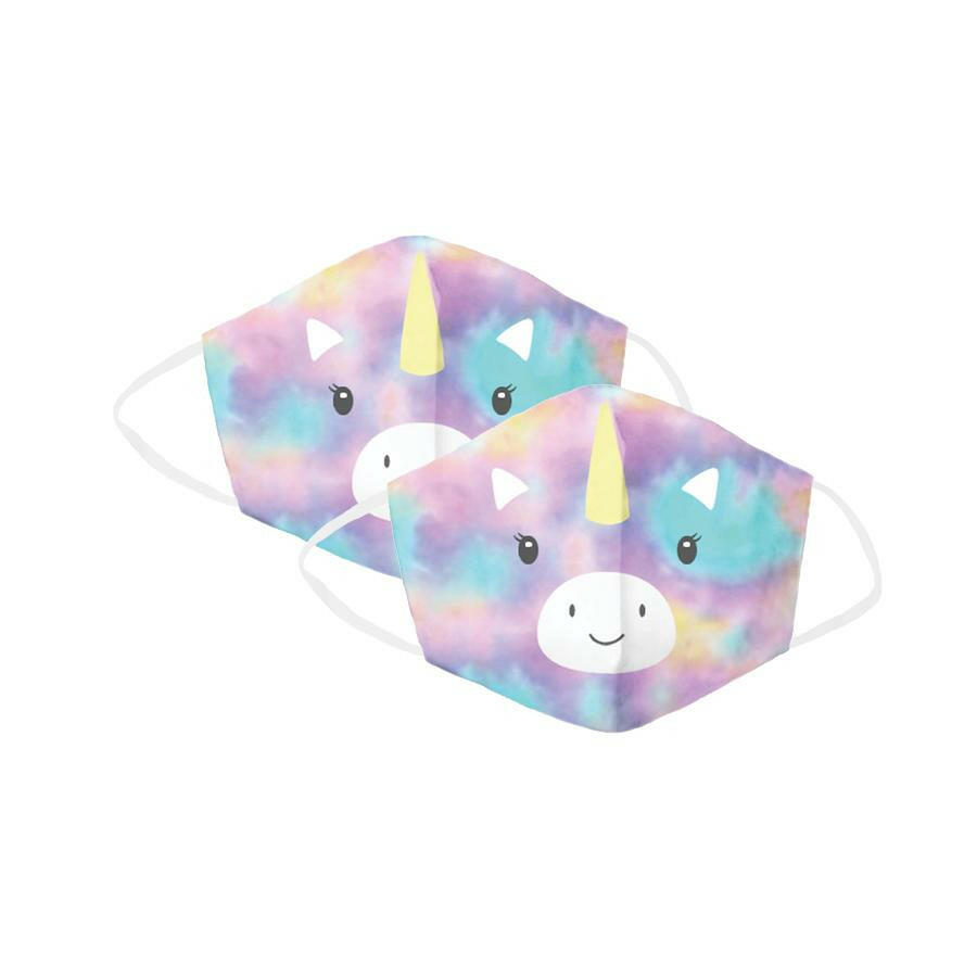 Rainbow Unicorn Children's Face Cover 2 Pack Set Mask MON AMI