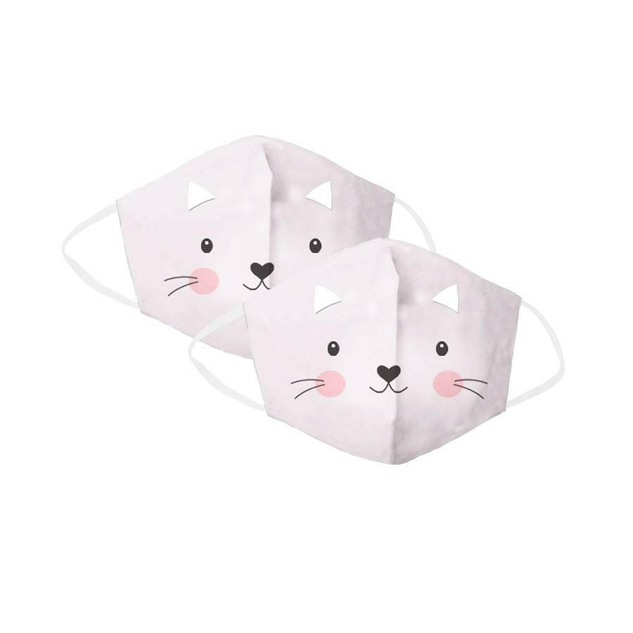 Violet Kitty Children's Face Cover 2 Pack Set Mask MON AMI