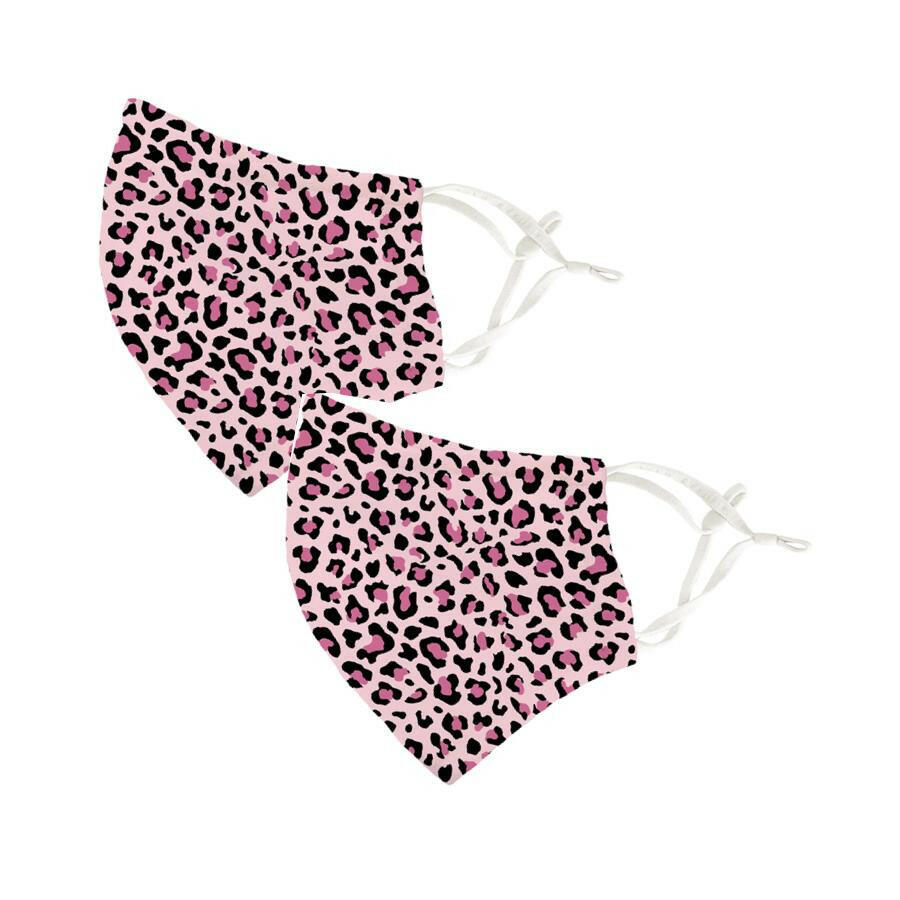Pink Leopard Adult Face Cover 2 Pack Set Mask MON AMI