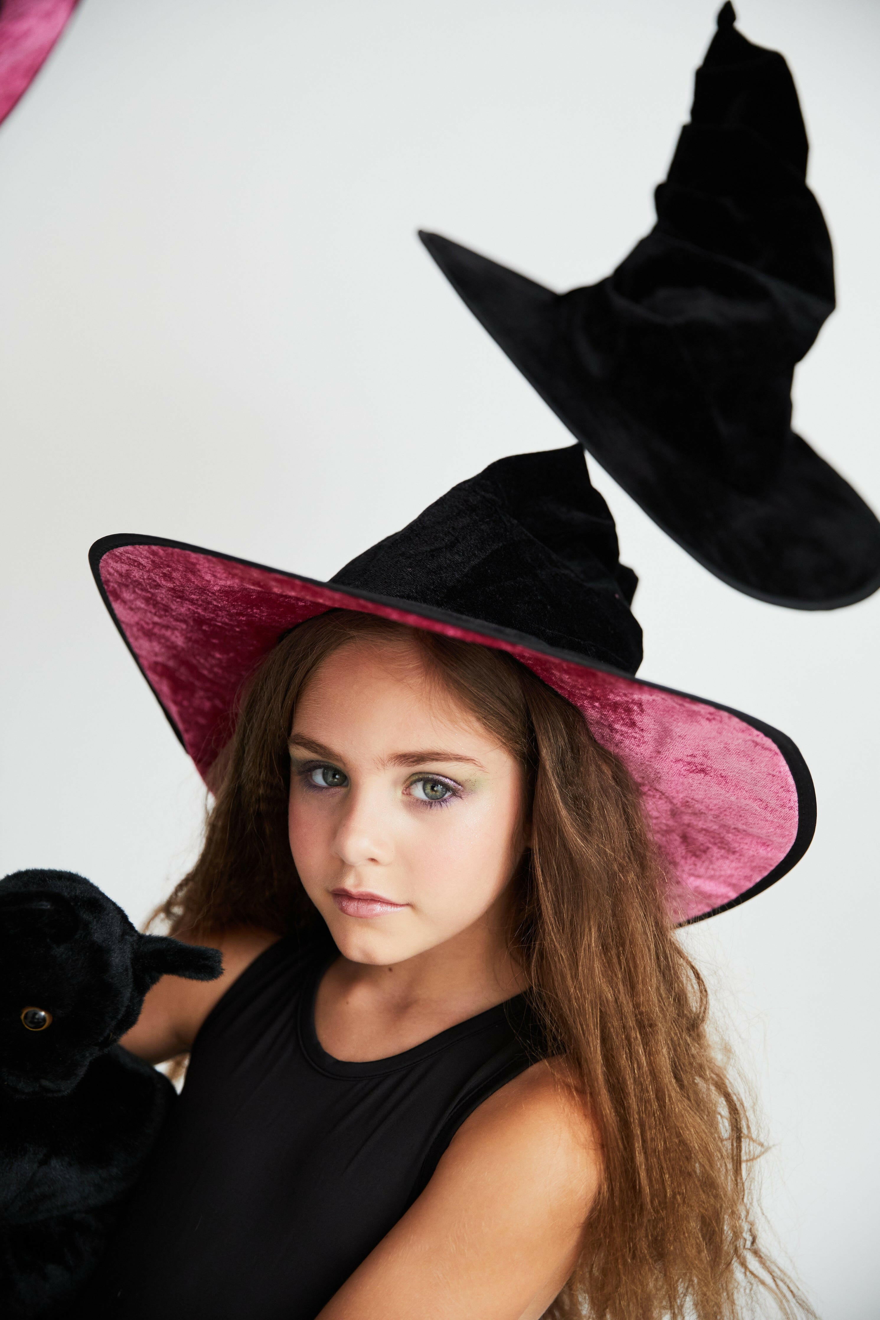 Crushed Velvet Witch Hat Hats iloveplum