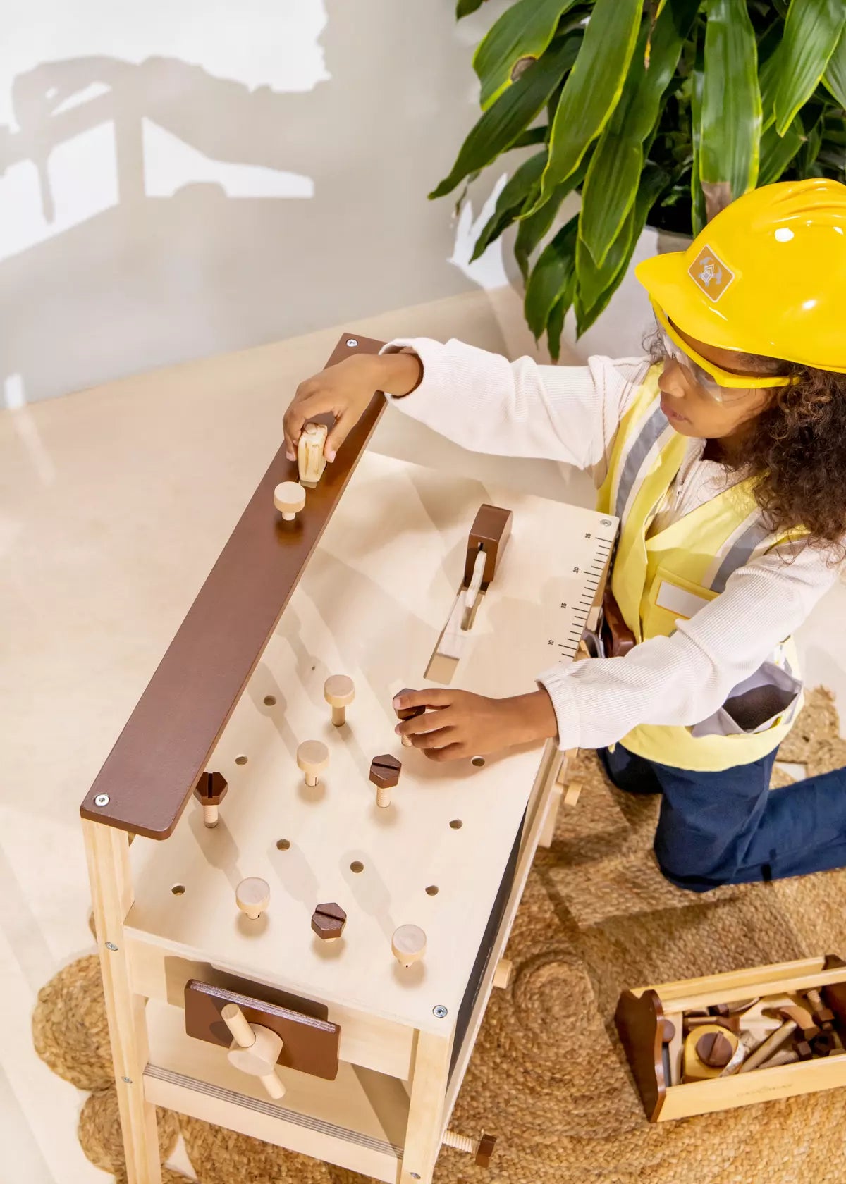 Mini Wooden Workbench Playset Play Tools Coco Village