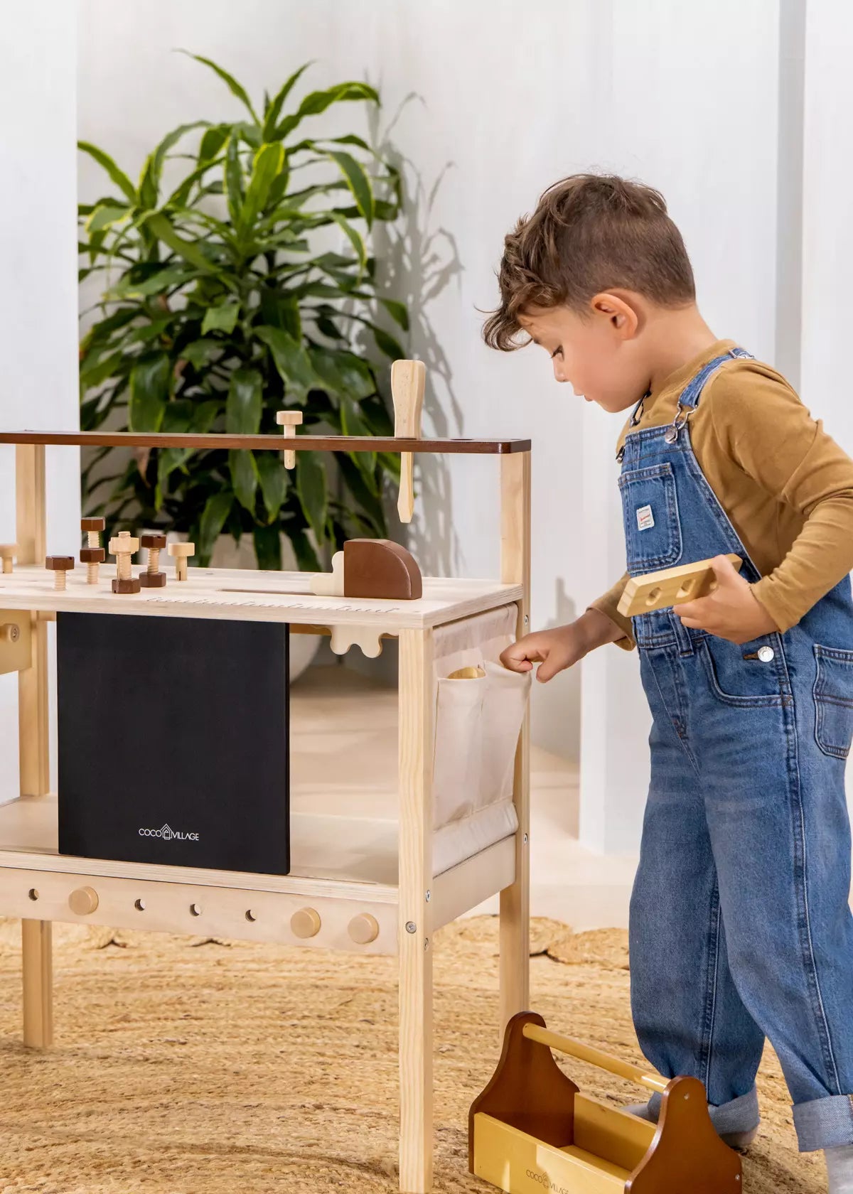 Mini Wooden Workbench Playset Play Tools Coco Village