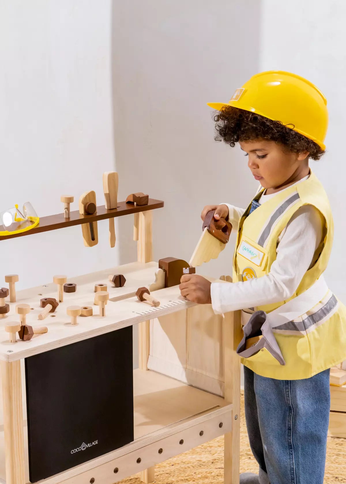Mini Wooden Workbench Playset Play Tools Coco Village