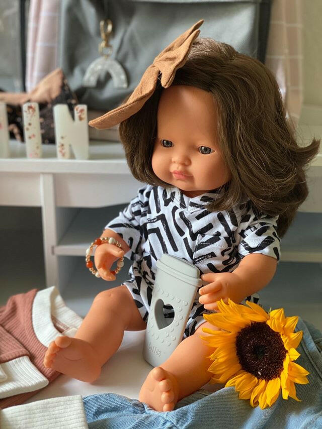 Baby Girl Doll - Brunette Dolls Miniland