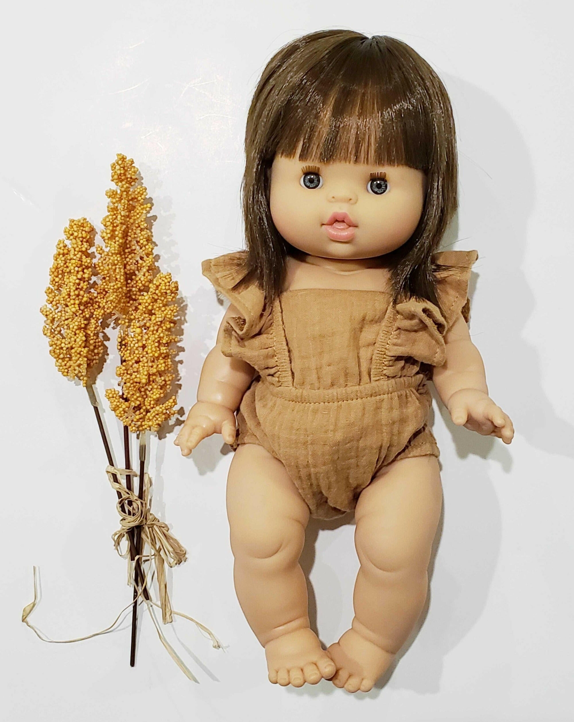 Minikane Doll Romper Lou - Chestnut Doll Clothing Minikane