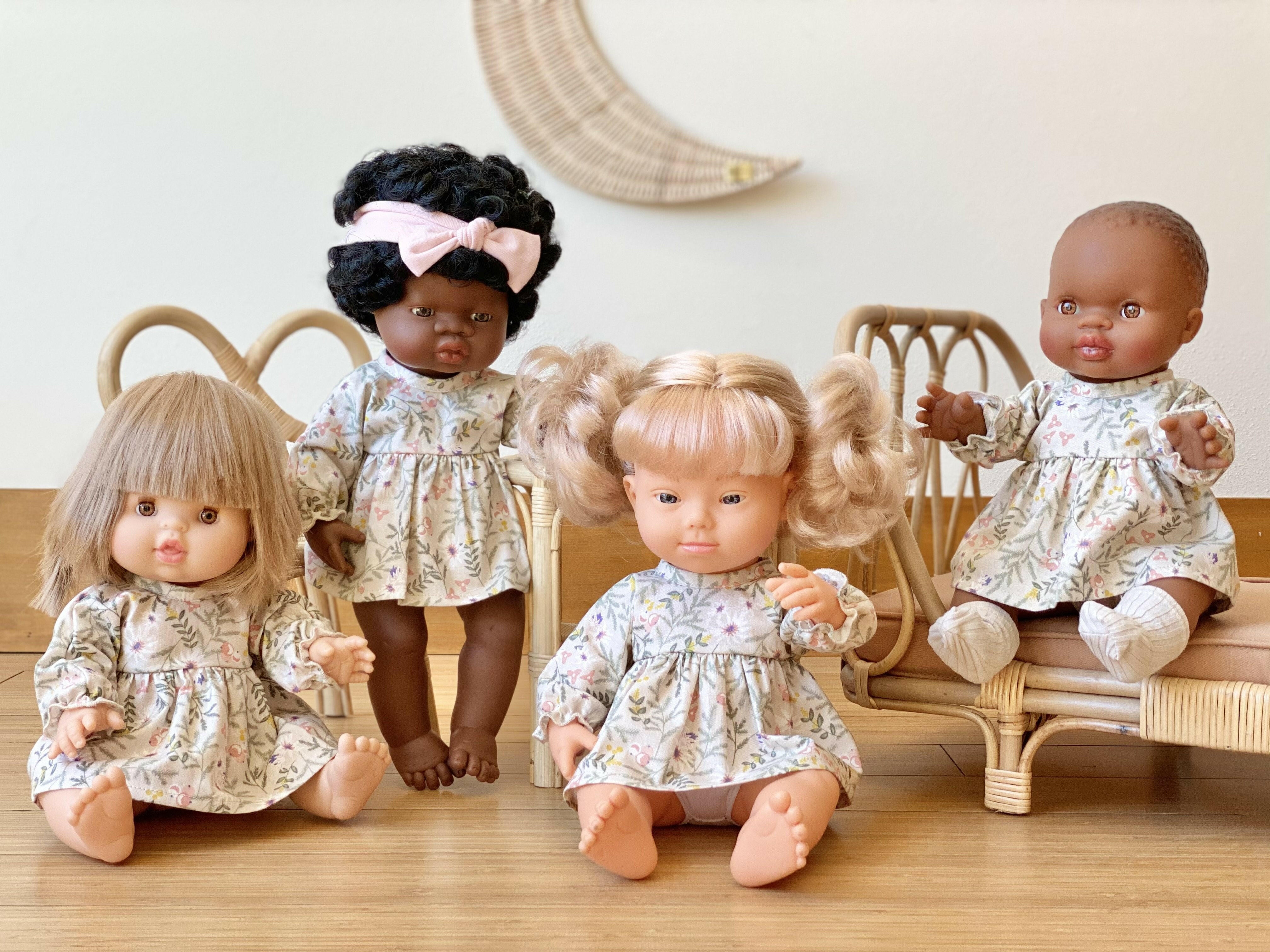 Cotton Doll Dress - Spring Floral Doll Clothing Little Wonder & Co.