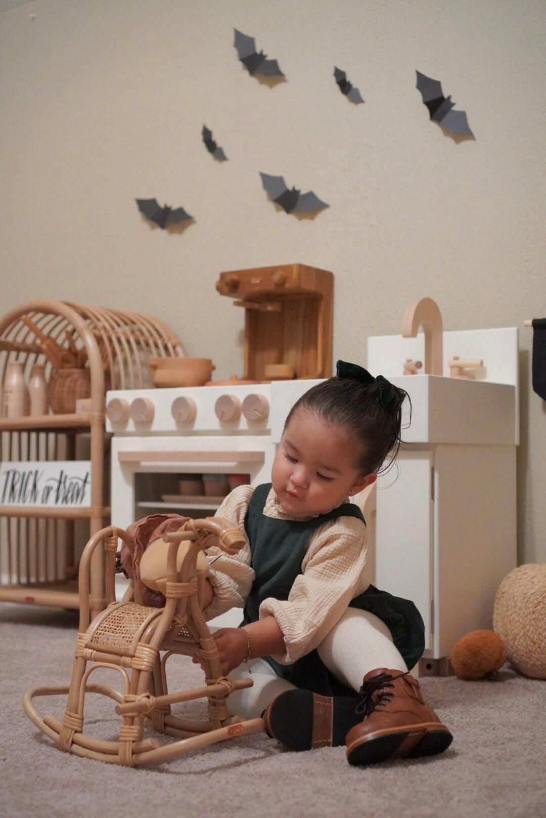 Poppie rocker, Rattan Rocking Horse Poppie Toys