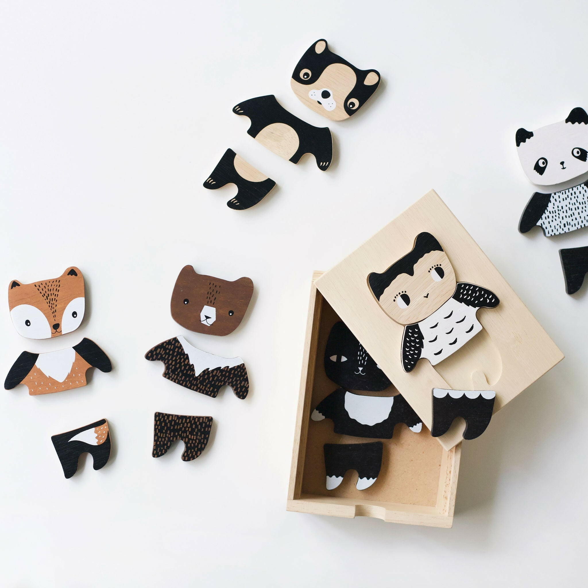 Mix & Match Animal Tiles Wooden Toys Wee Gallery
