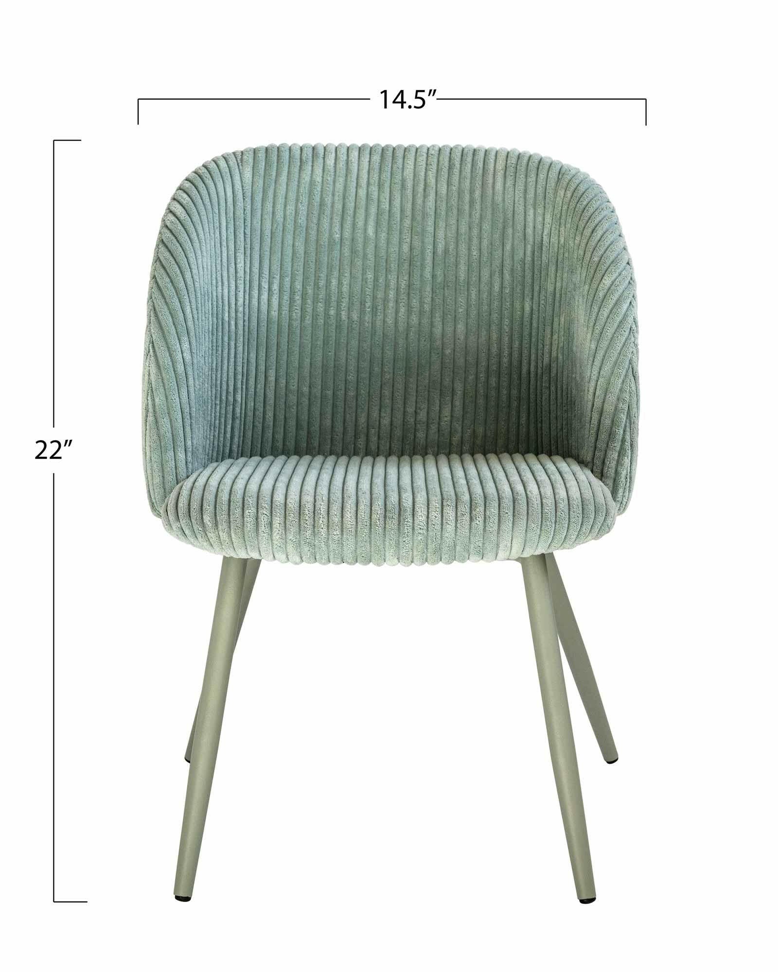 Cotton Corduroy Modern Kids Chairs - Mint Playroom Furniture Bloomingville