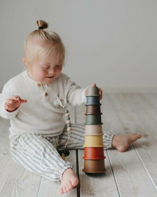 Stacking Cup Toy - Retro Baby Essentials Mushie