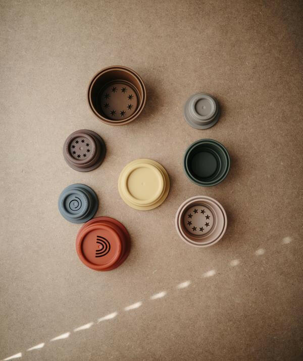 Stacking Cup Toy - Retro Baby Essentials Mushie