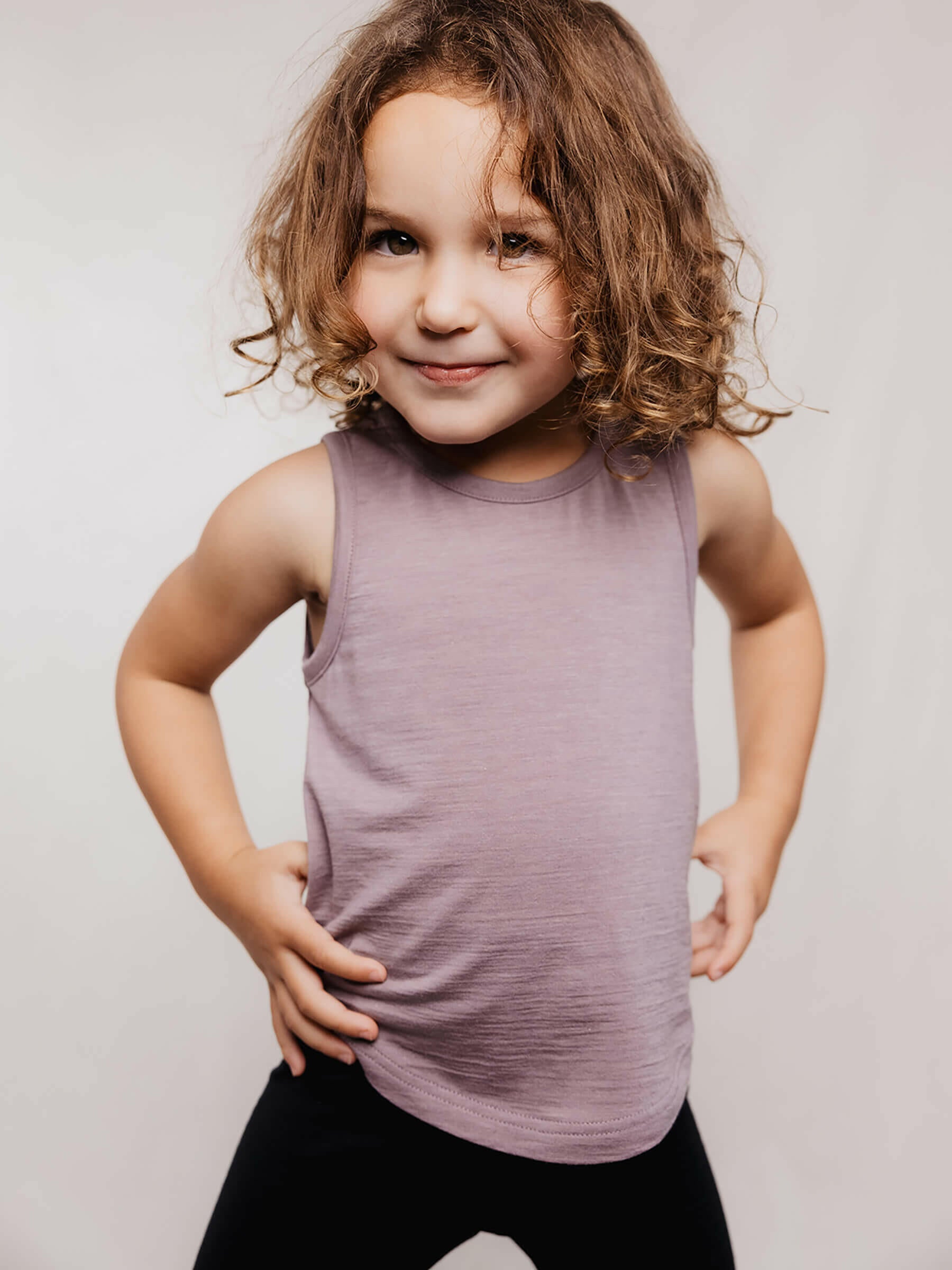 Child Climb Tank Mauve child tops Nui Organics