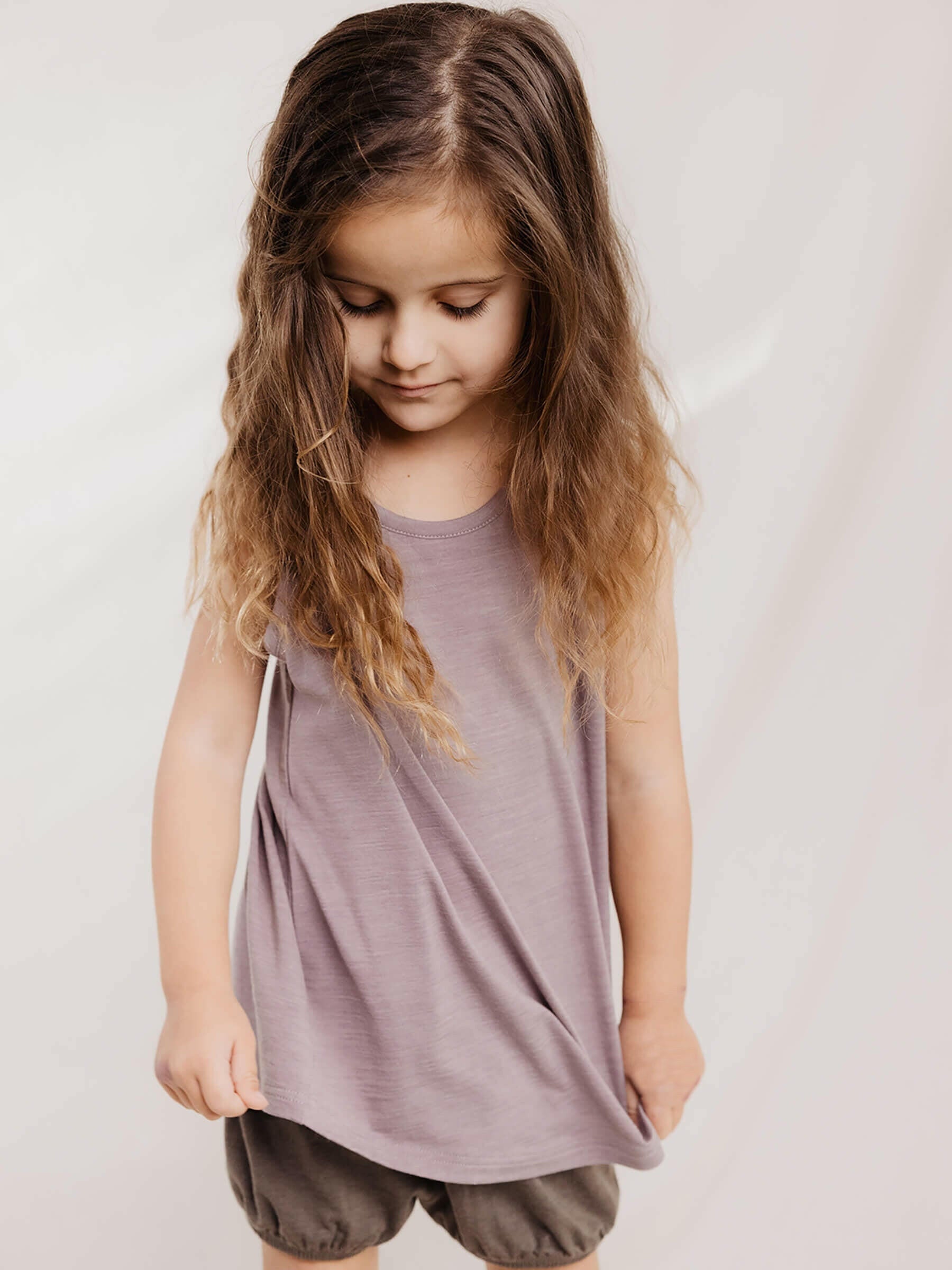 Child Climb Tank Mauve child tops Nui Organics