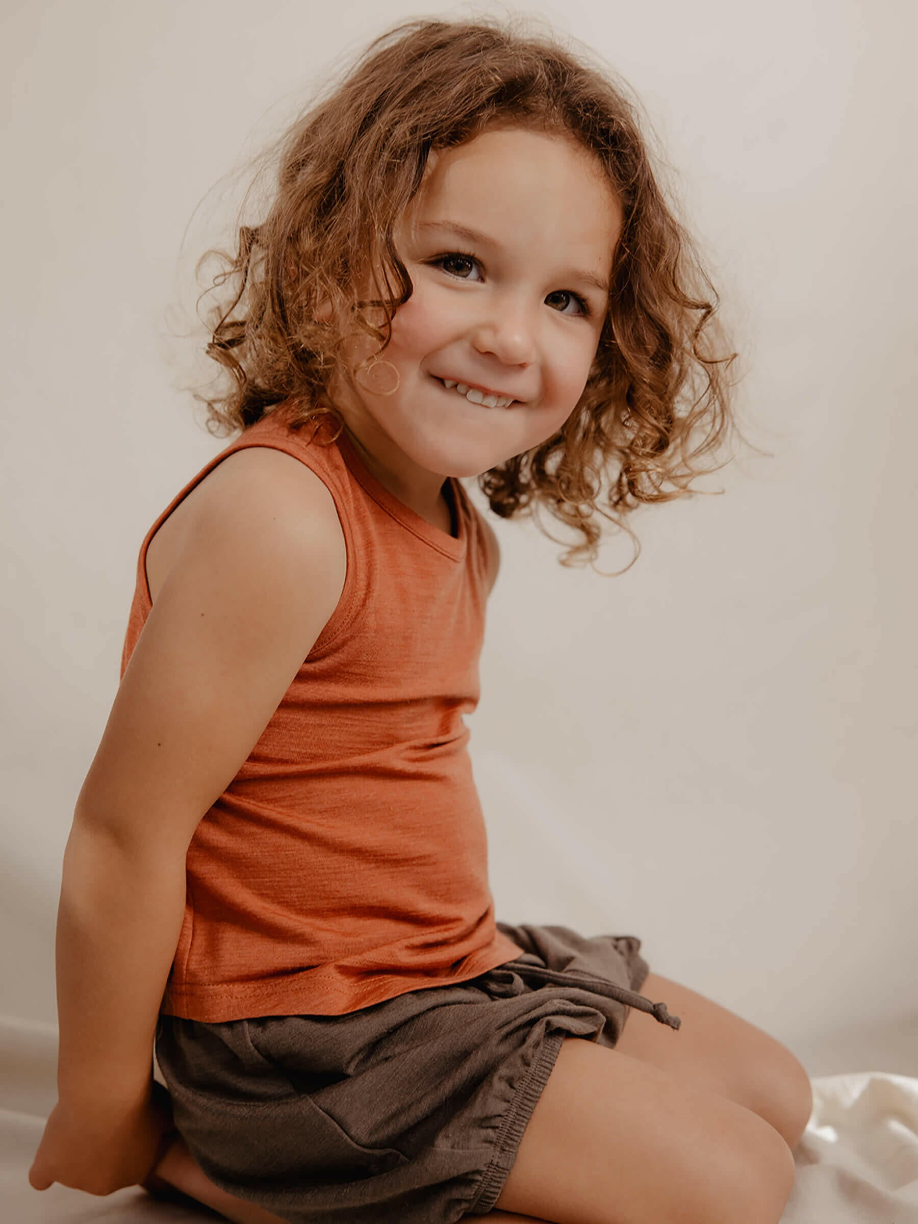 Child Climb Tank Salmon child tops Nui Organics