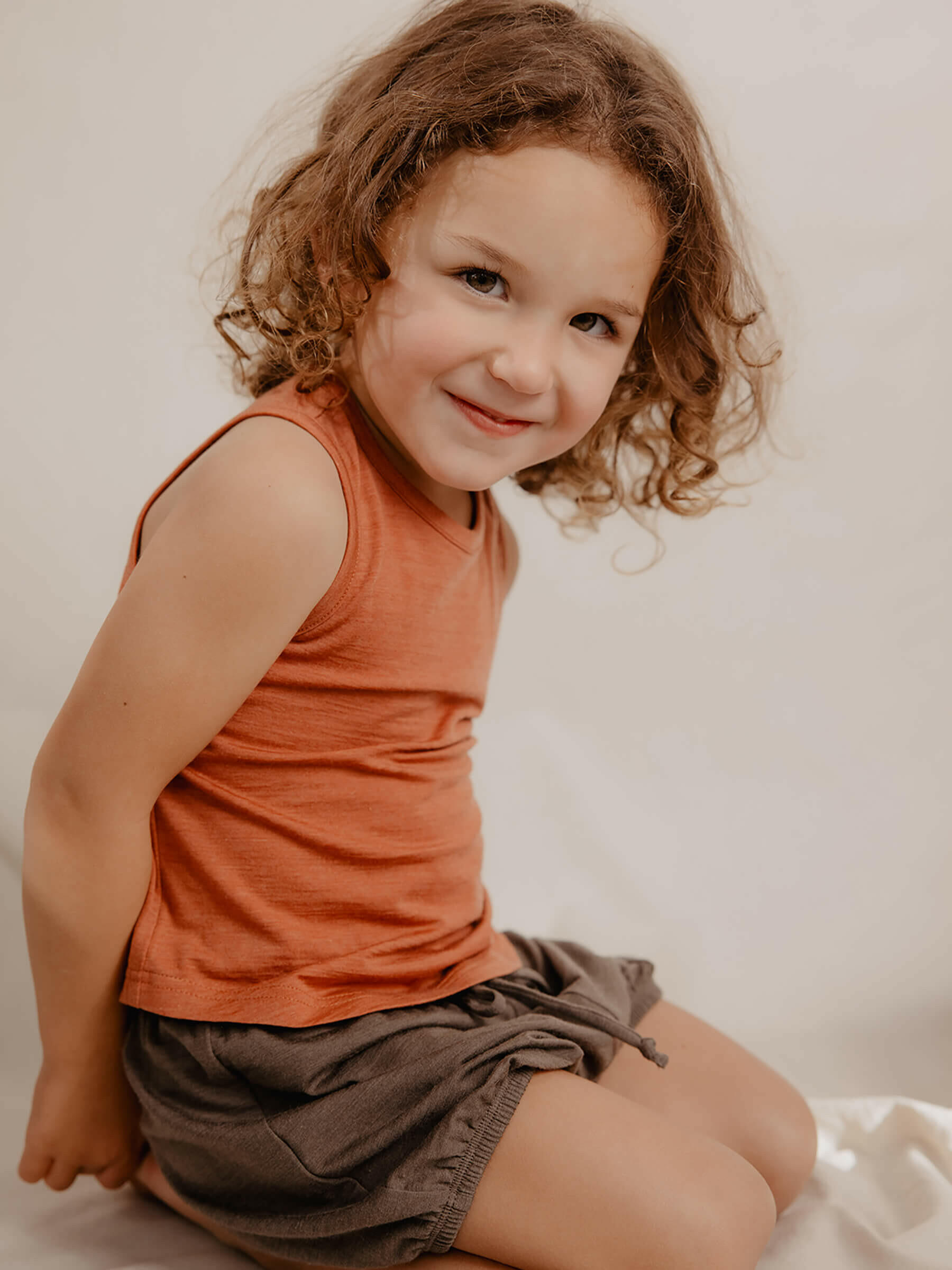 Child Climb Tank Salmon child tops Nui Organics