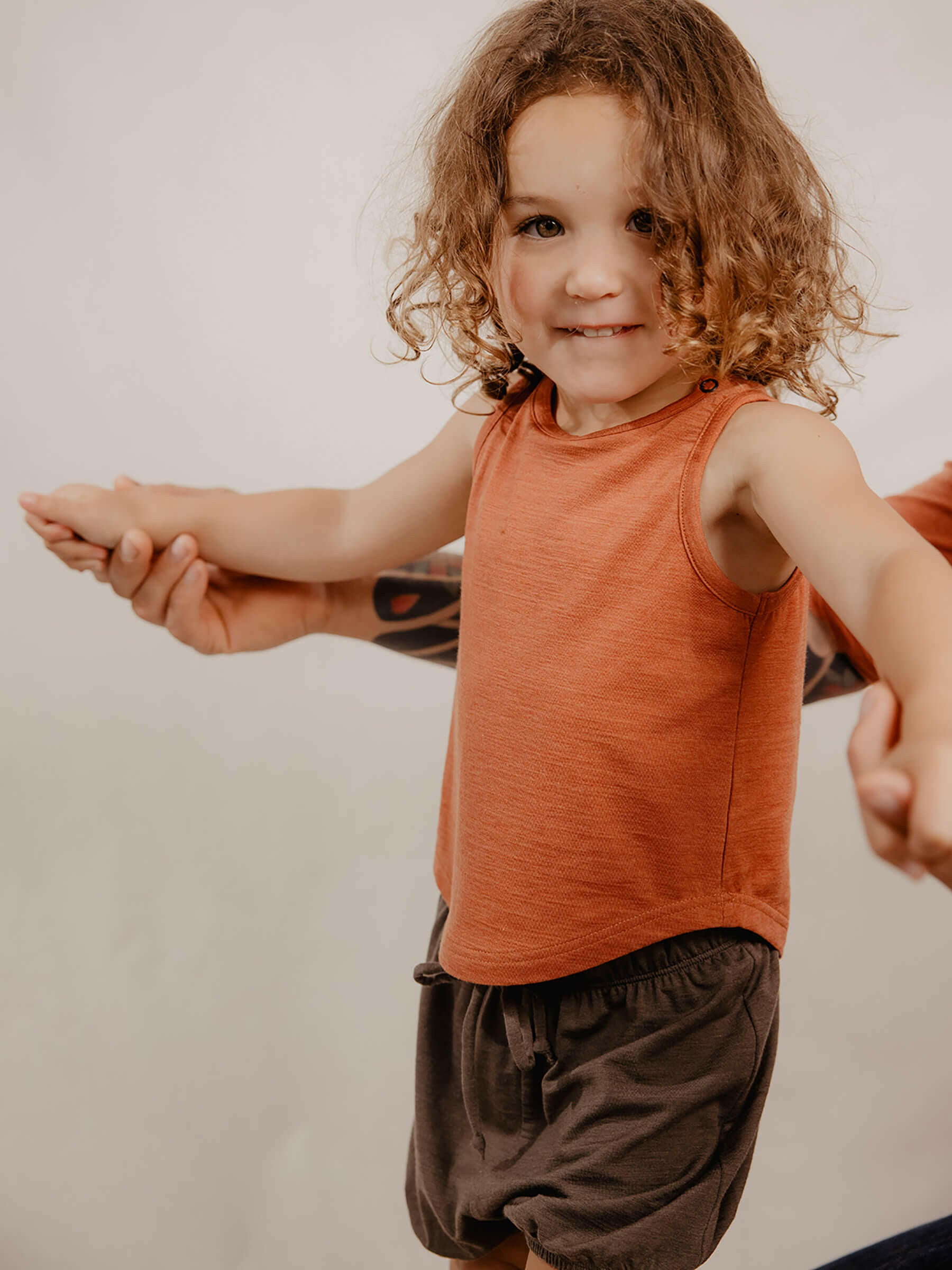 Child Climb Tank Salmon child tops Nui Organics