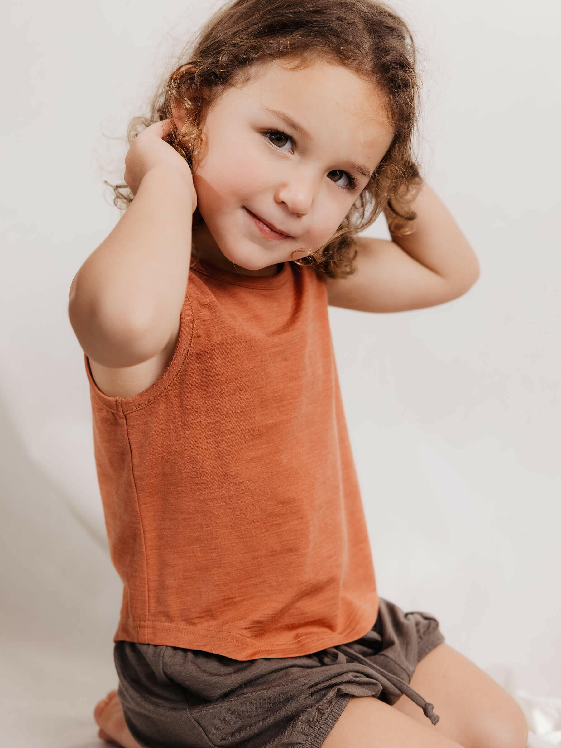 Child Climb Tank Salmon child tops Nui Organics