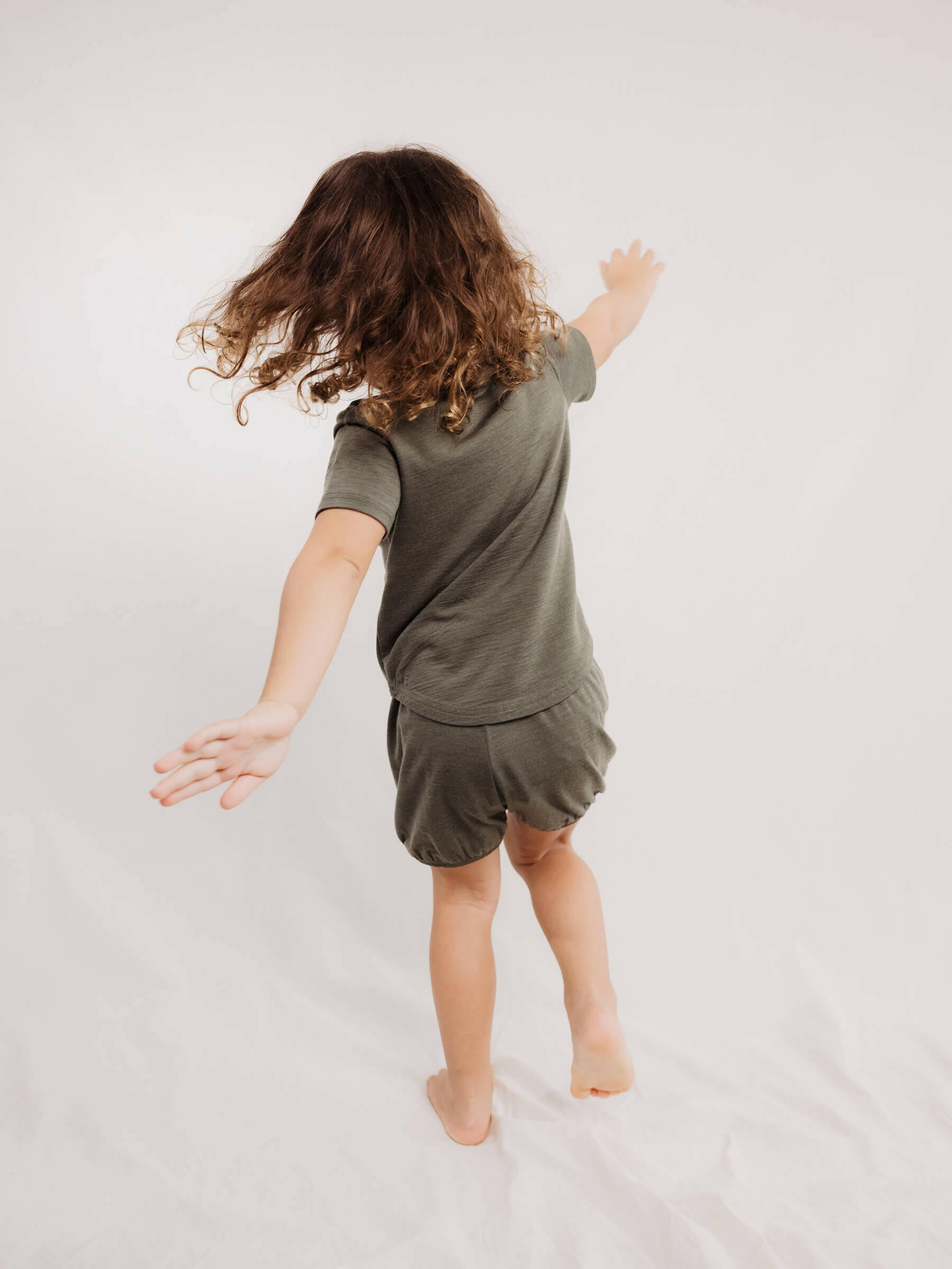 Child Juniper Shorts Lichen child bottoms Nui Organics