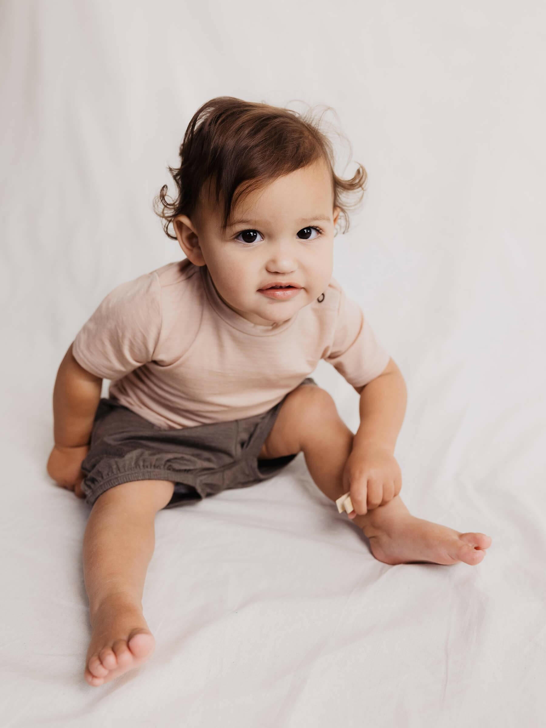 Baby Salus Tee Mushroom baby tops Nui Organics