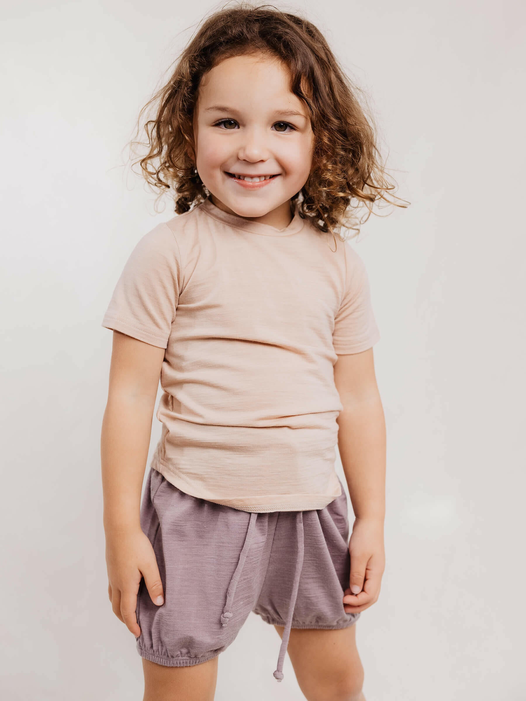Child Juniper Shorts Mauve child bottoms Nui Organics