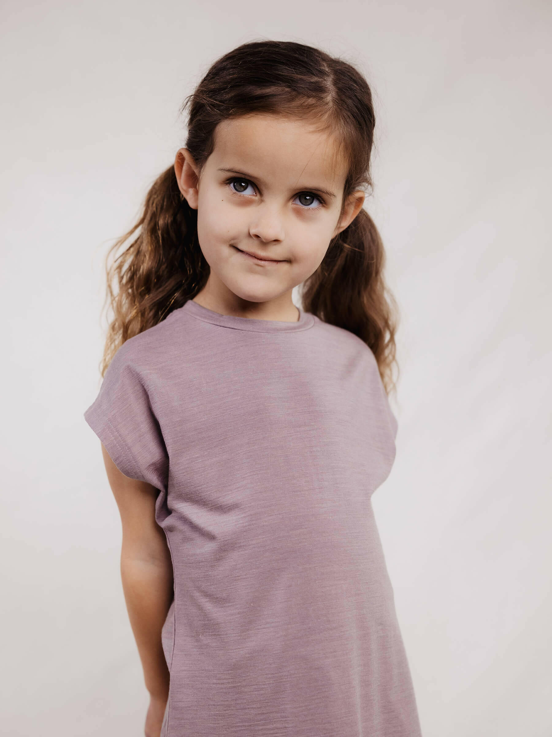 Child Lily Tee Mauve child tops Nui Organics