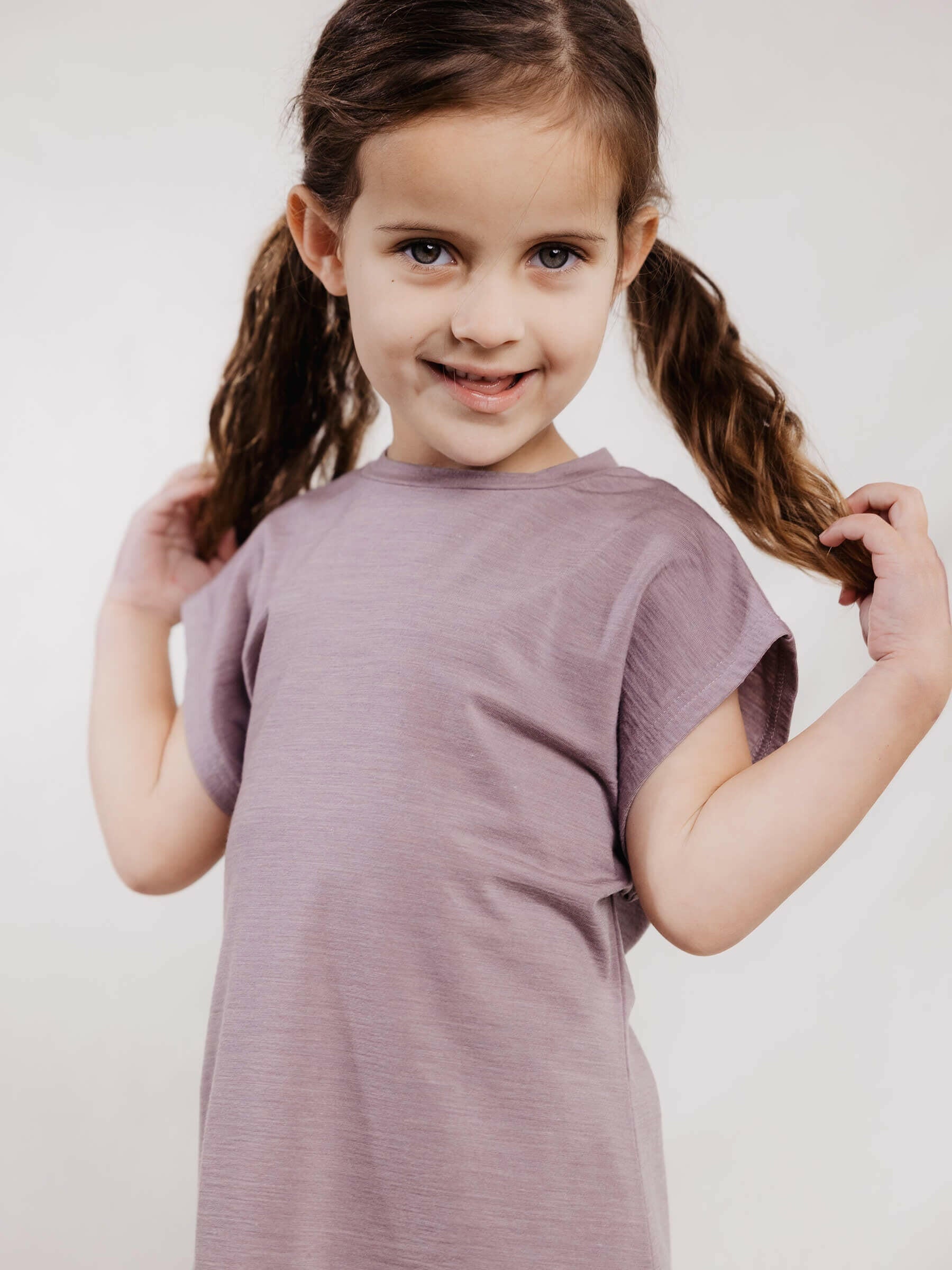 Child Lily Tee Mauve child tops Nui Organics