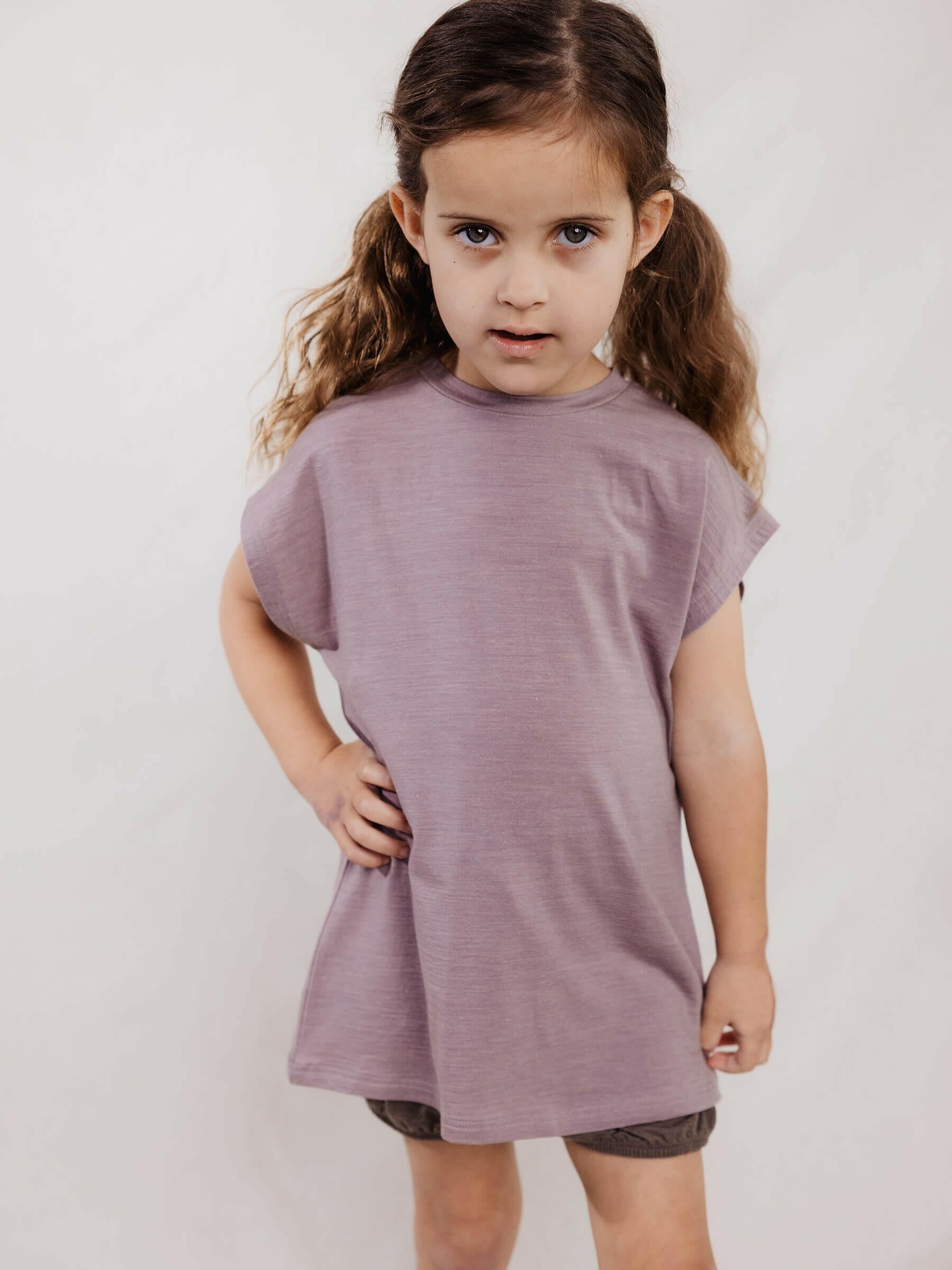 Child Lily Tee Mauve child tops Nui Organics
