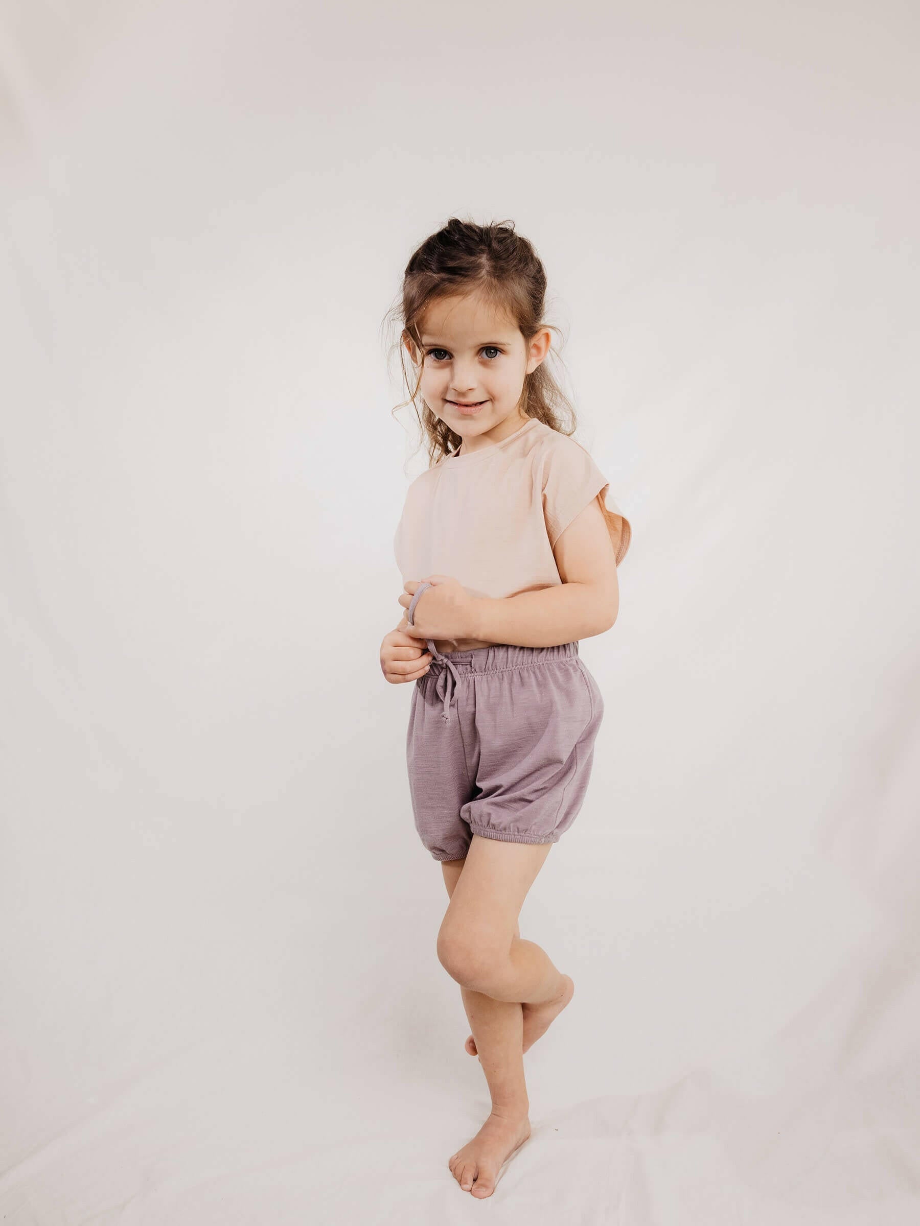 Child Juniper Shorts Mauve child bottoms Nui Organics