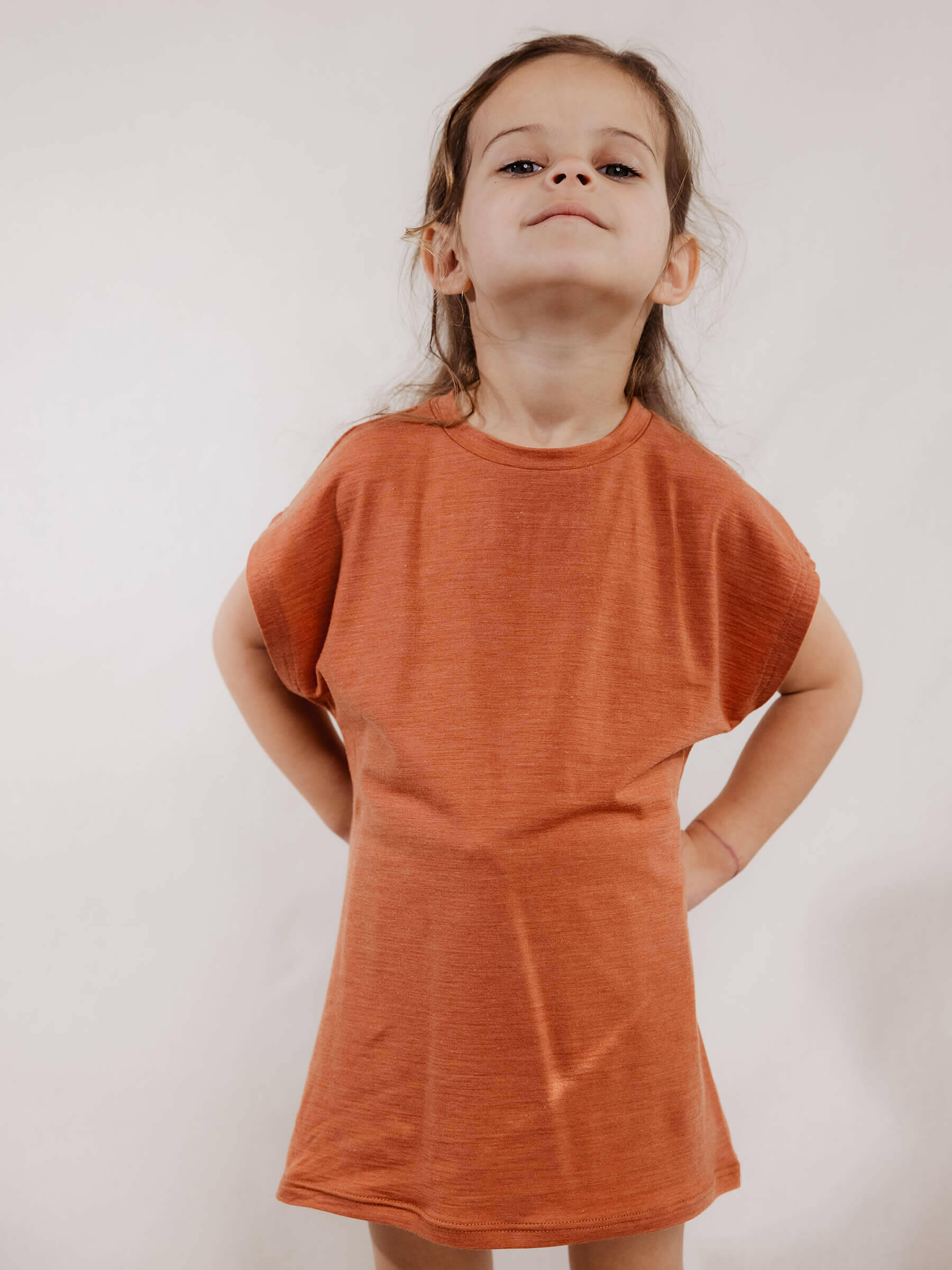 Child Lily Tee Salmon child tops Nui Organics