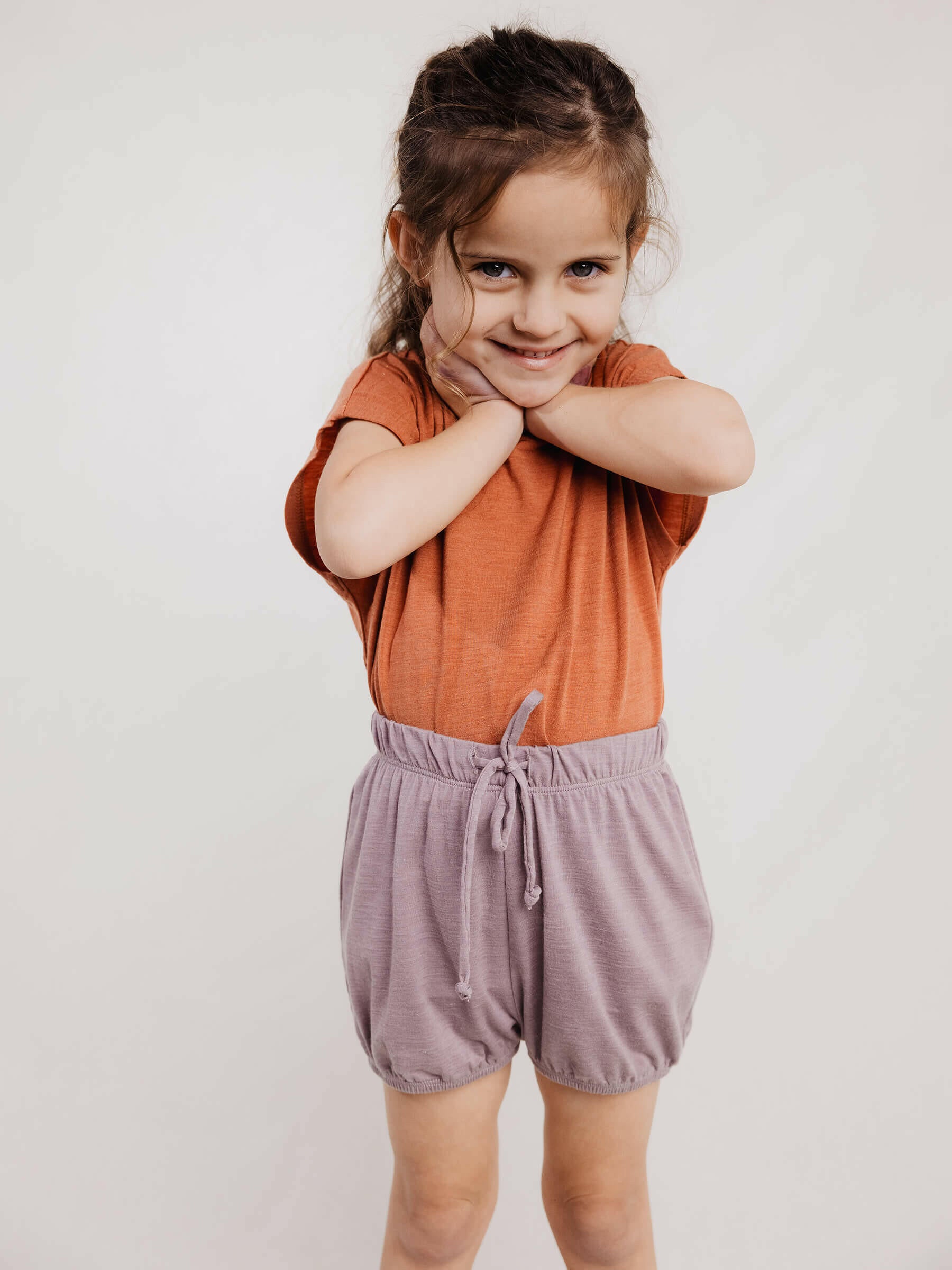 Child Lily Tee Salmon child tops Nui Organics