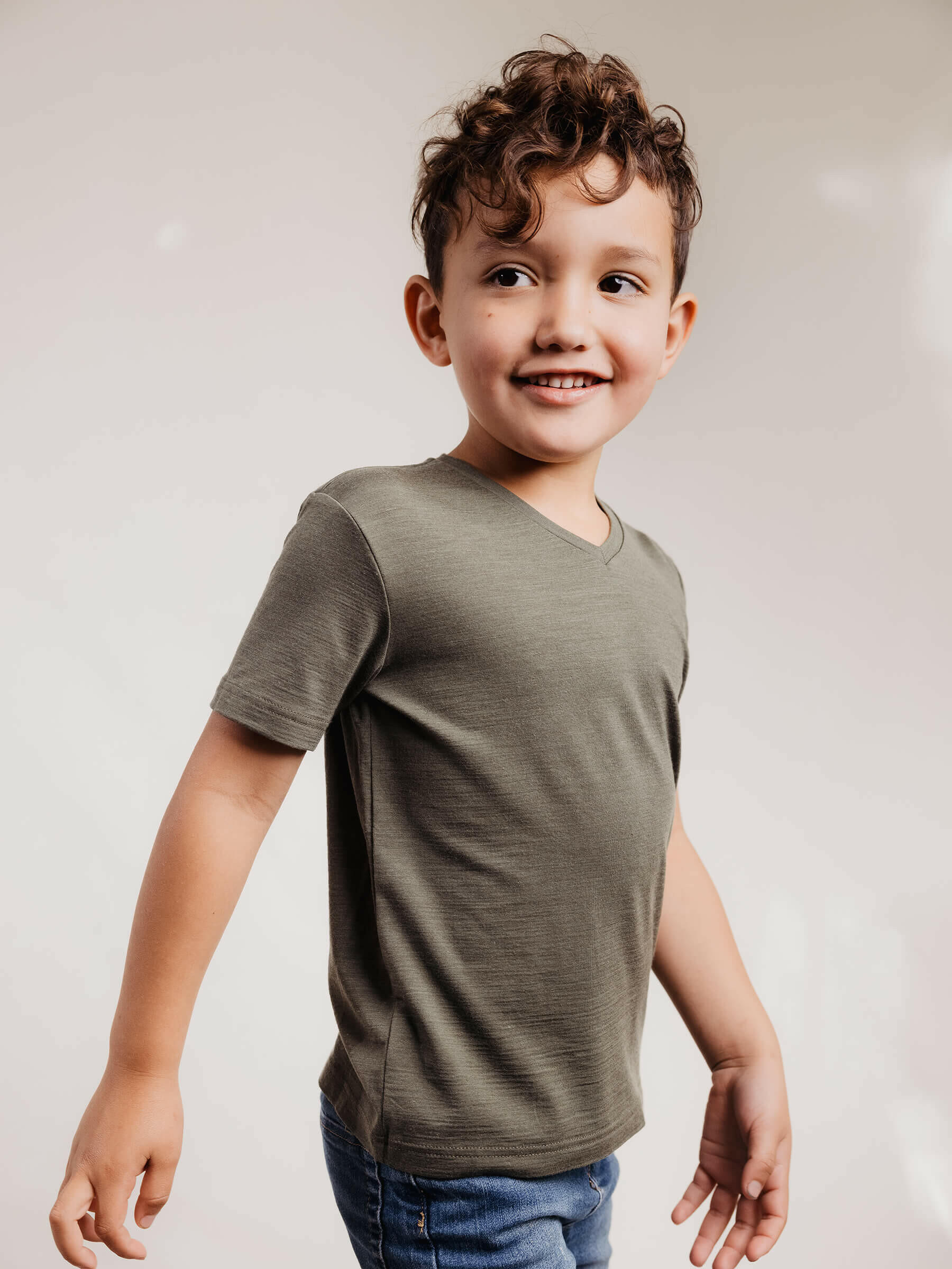 Child Plunge Tee Lichen child tops Nui Organics