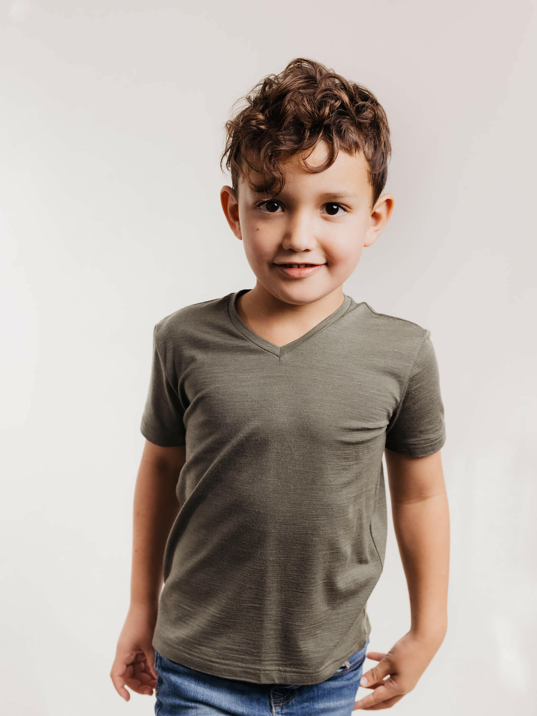 Child Plunge Tee Lichen child tops Nui Organics