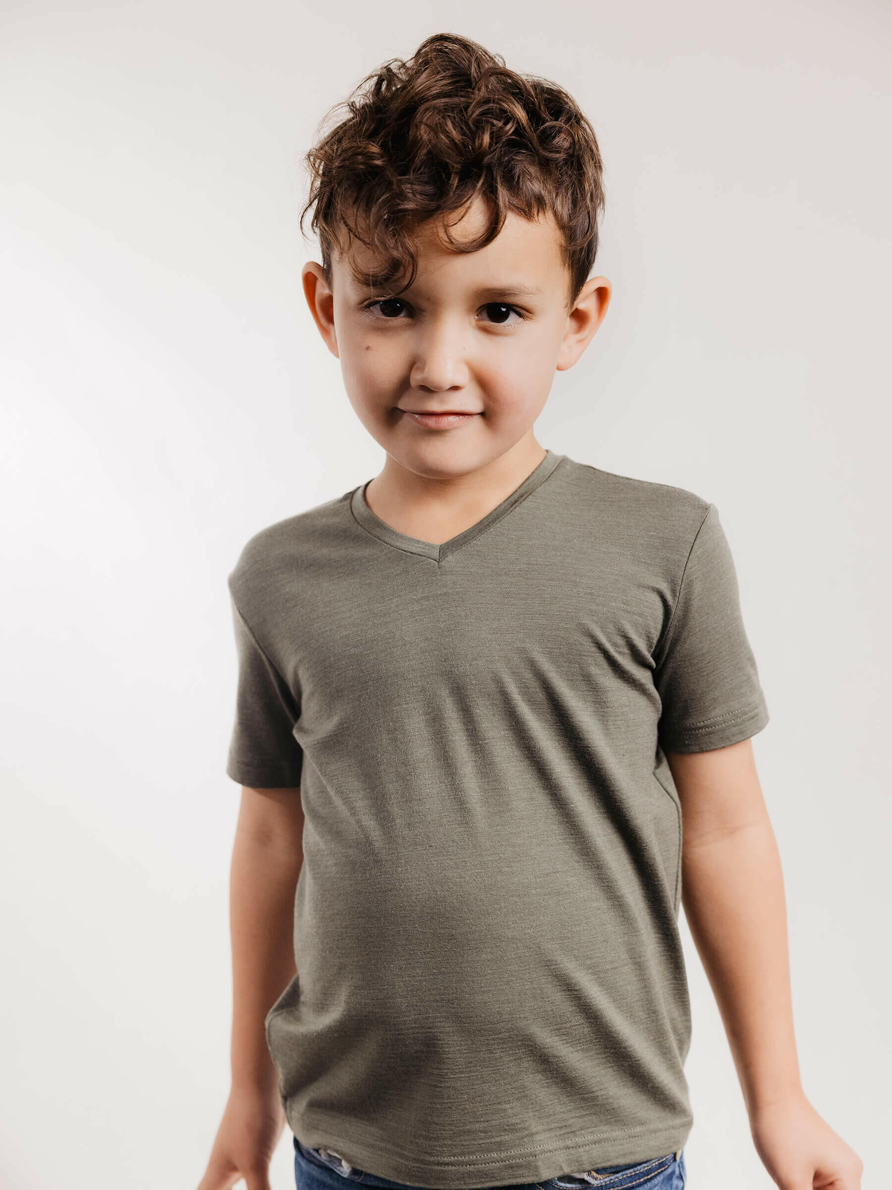 Child Plunge Tee Lichen child tops Nui Organics