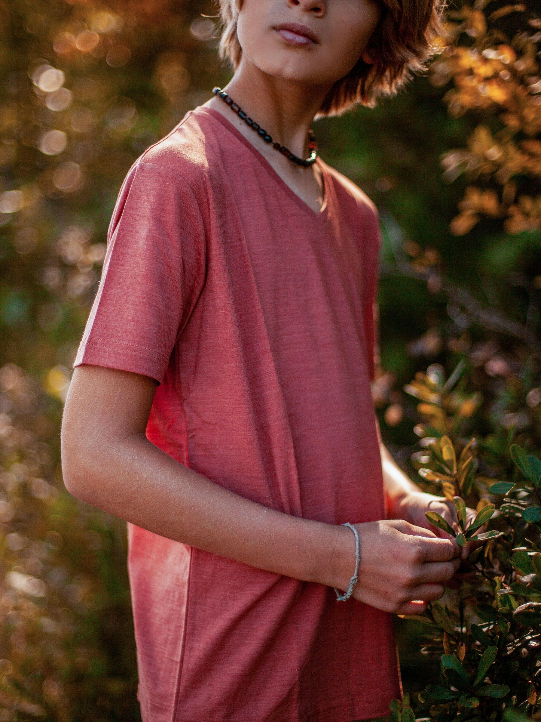 Child Plunge Tee Salmon child tops Nui Organics