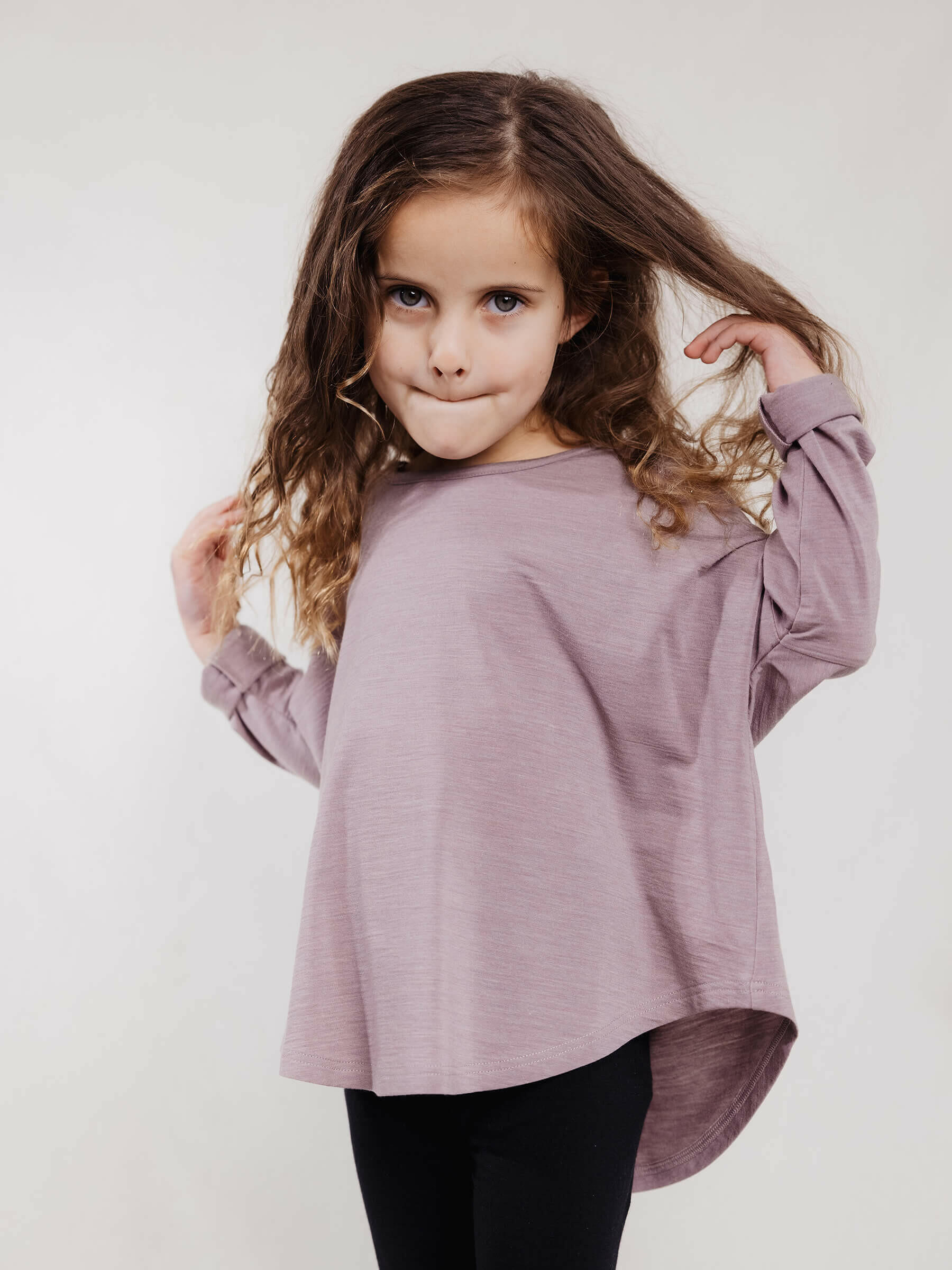 Child Steffi Tee Mauve child tops Nui Organics